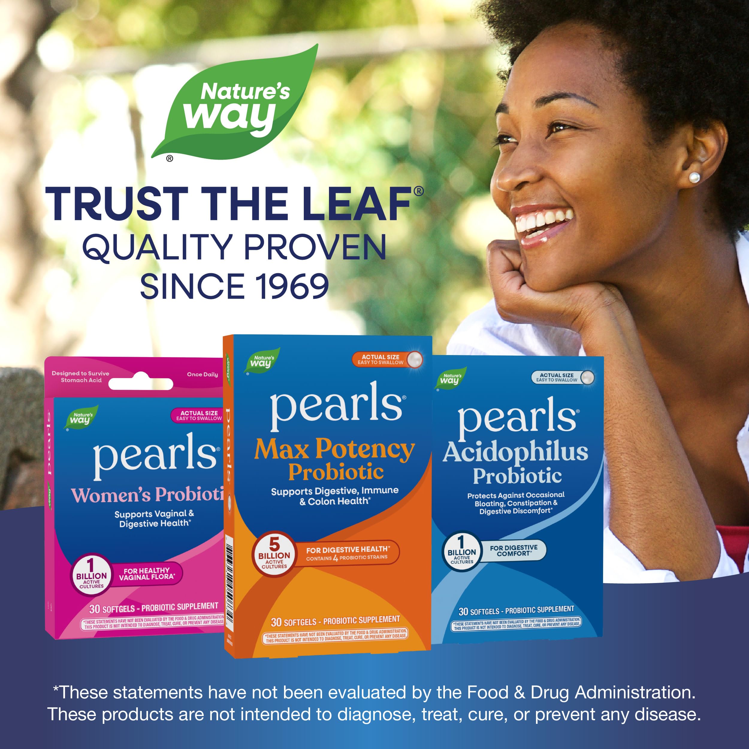 Nature's Way Pearls Max Potency Probiotic for Men and Women, Supports Digestive, Immune, Colon Health*, 5 Billion Live Cultures, No Refrigeration Required, 30 Softgels