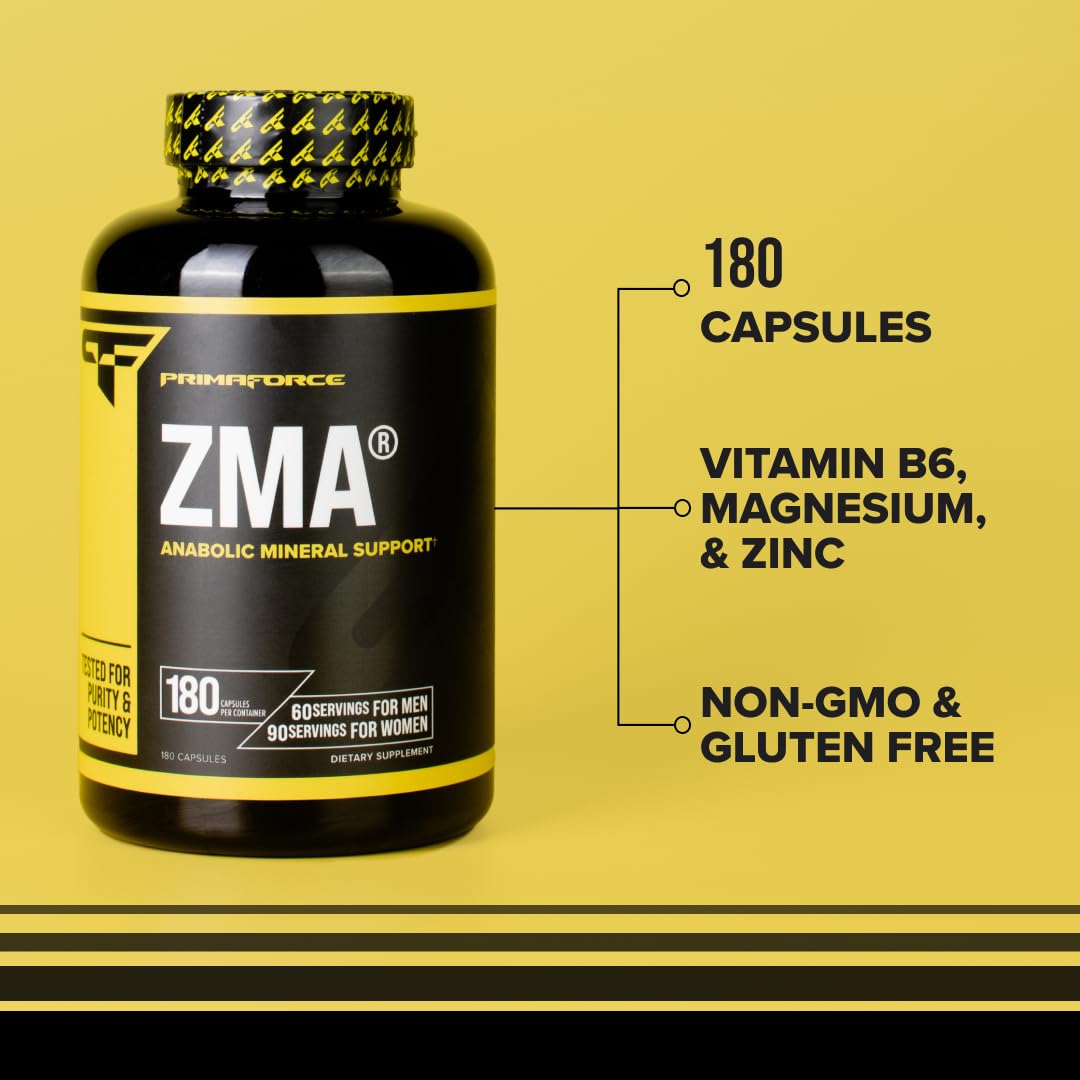 Primaforce ZMA Dietary Supplement, 180 Capsules