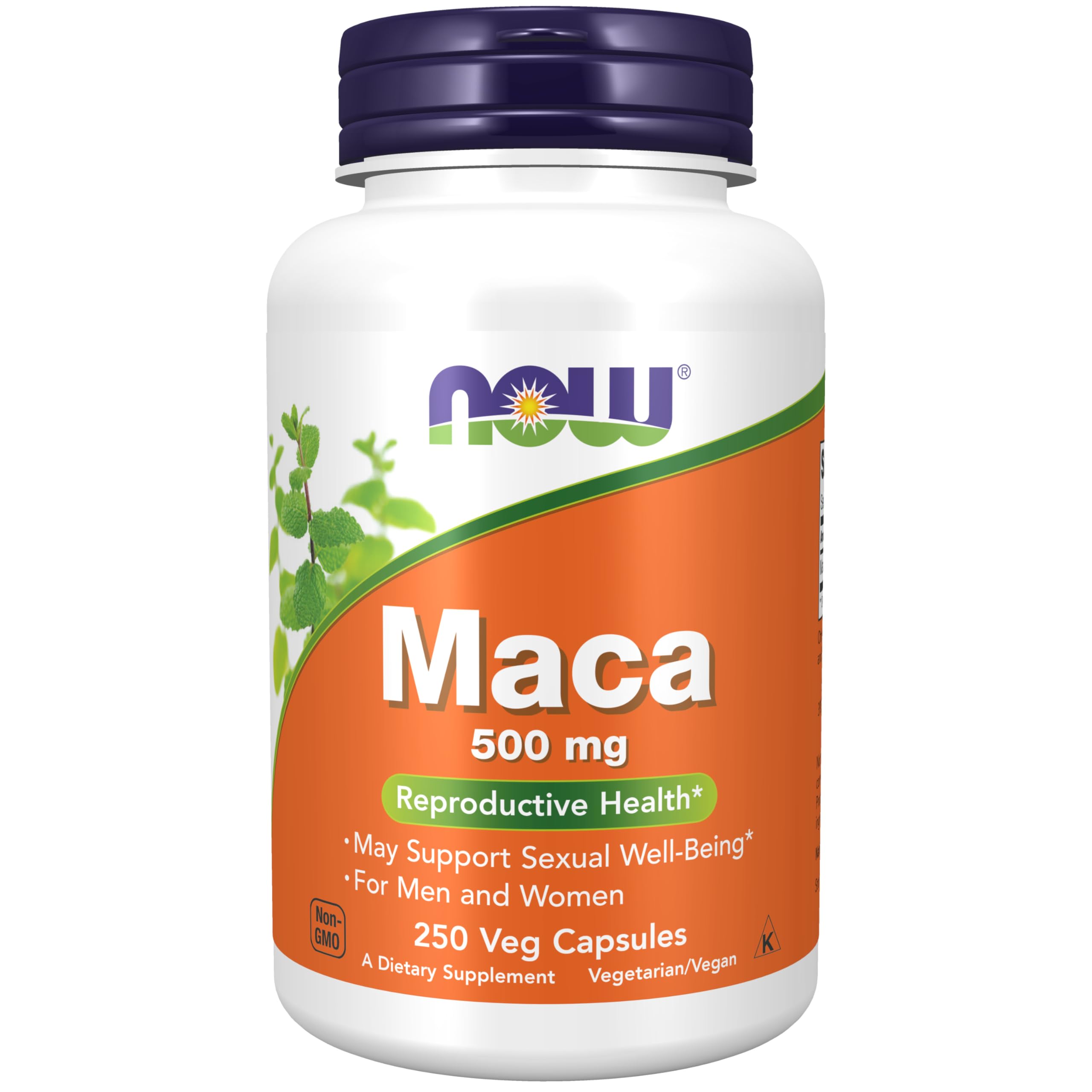 NOW Foods Supplements, Maca (Lepidium meyenii) 500 mg, For Men and Women, Reproductive Health*, 250 Veg Capsules