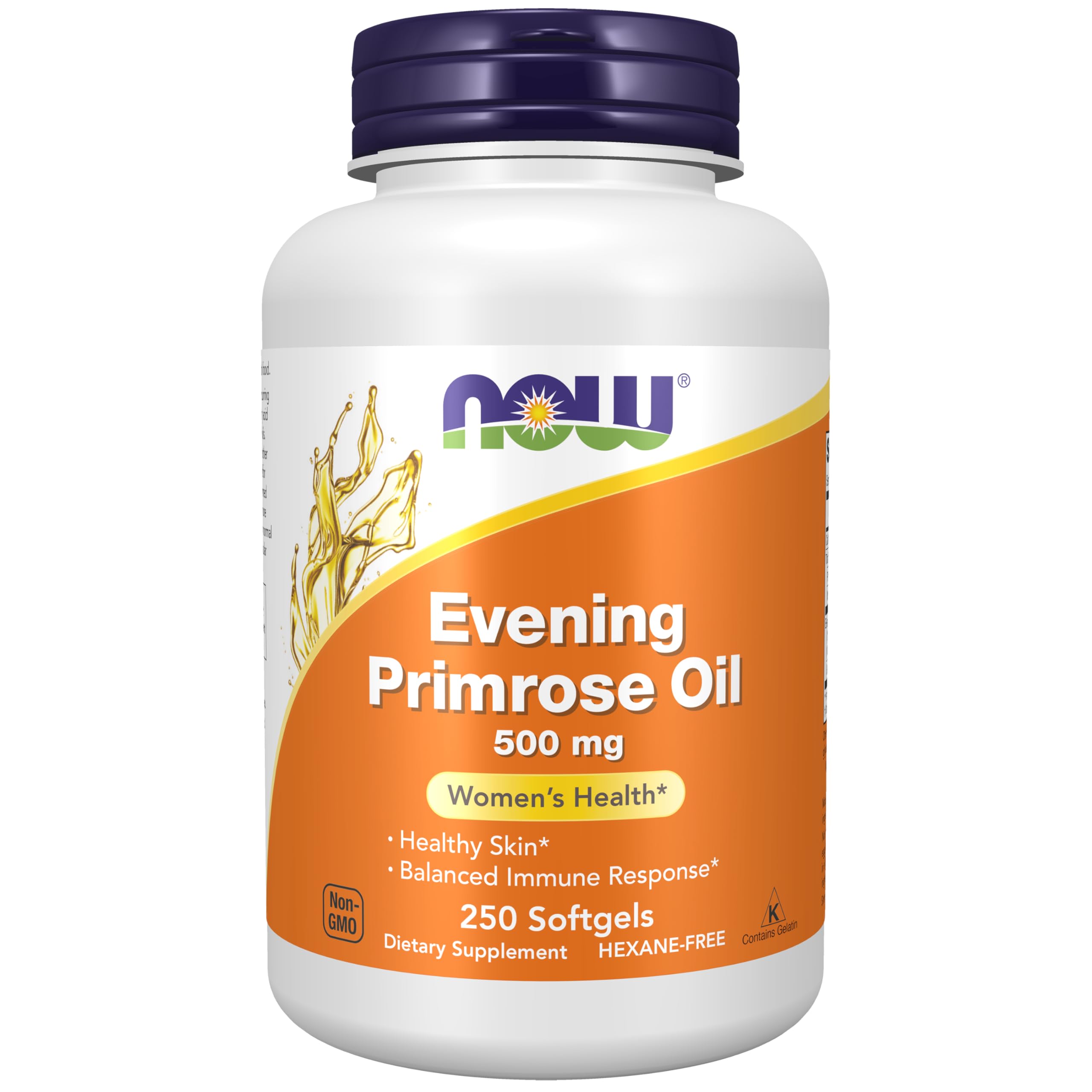 NOW Foods Supplements, Evening Primrose Oil 500 mg with Naturally Occurring GLA (Gamma-Linolenic Acid), 250 Softgels