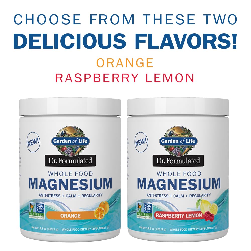 Garden of Life Dr. Formulated, Whole Food Magnesium, Raspberry Lemon, 14.9 oz (421.5 g)