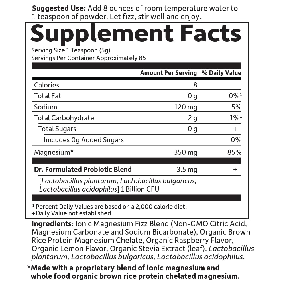 Garden of Life Dr. Formulated, Whole Food Magnesium, Raspberry Lemon, 14.9 oz (421.5 g)