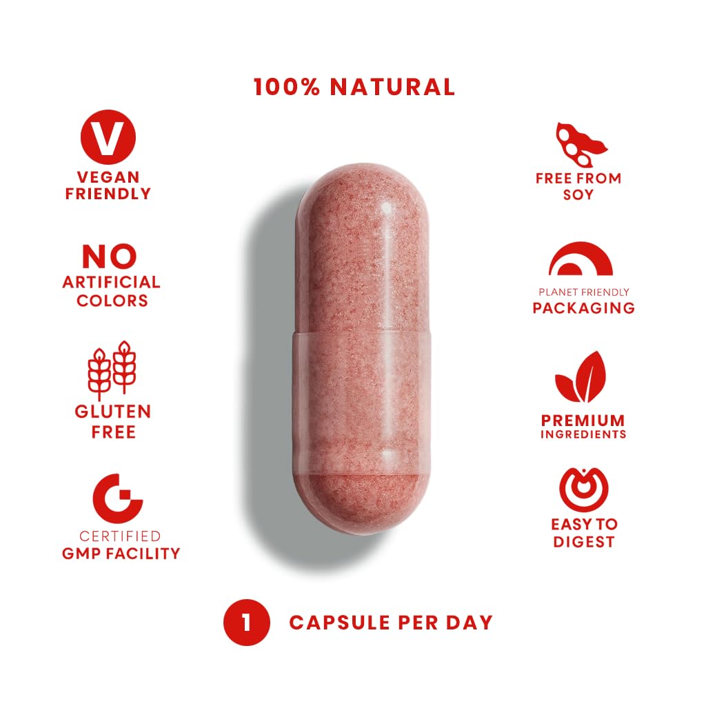 FeelGood Superfoods Vita Fruits and Veggies Capsules - 25 Superfood Ingredients, Fruit and Vegetable Multivitamin, 60 Count - for Men and Women - Vitamins A, C, D, E, B and Zinc