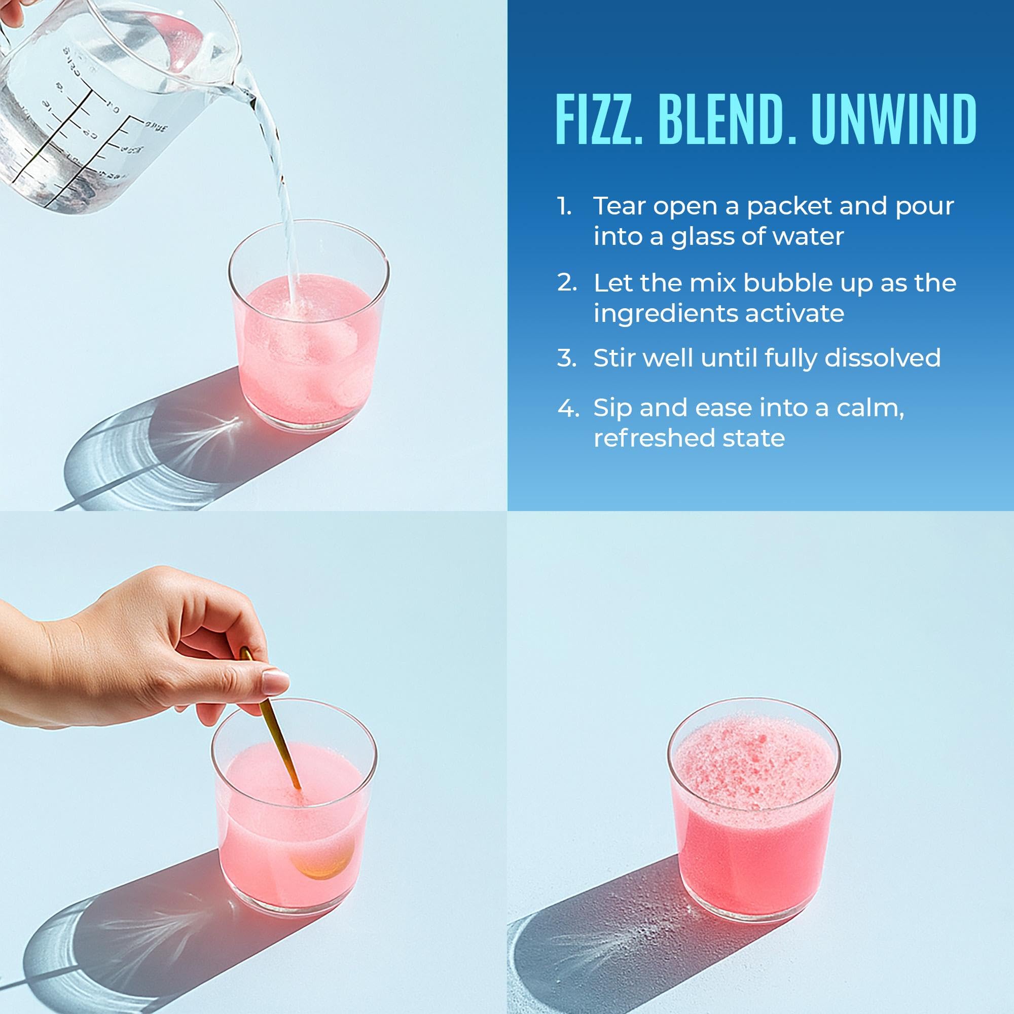Yesnap MAGICRELAX Calming Sparking Mix 8-in-1 Magnesium KSM-66 Ashwagandha Saffron Vitamin D3 GABA L-Theanine Supports Healthy Cortisol Levels,Mood and Sleep No Sugar Non GMO Raspberry Lemonade Flavor