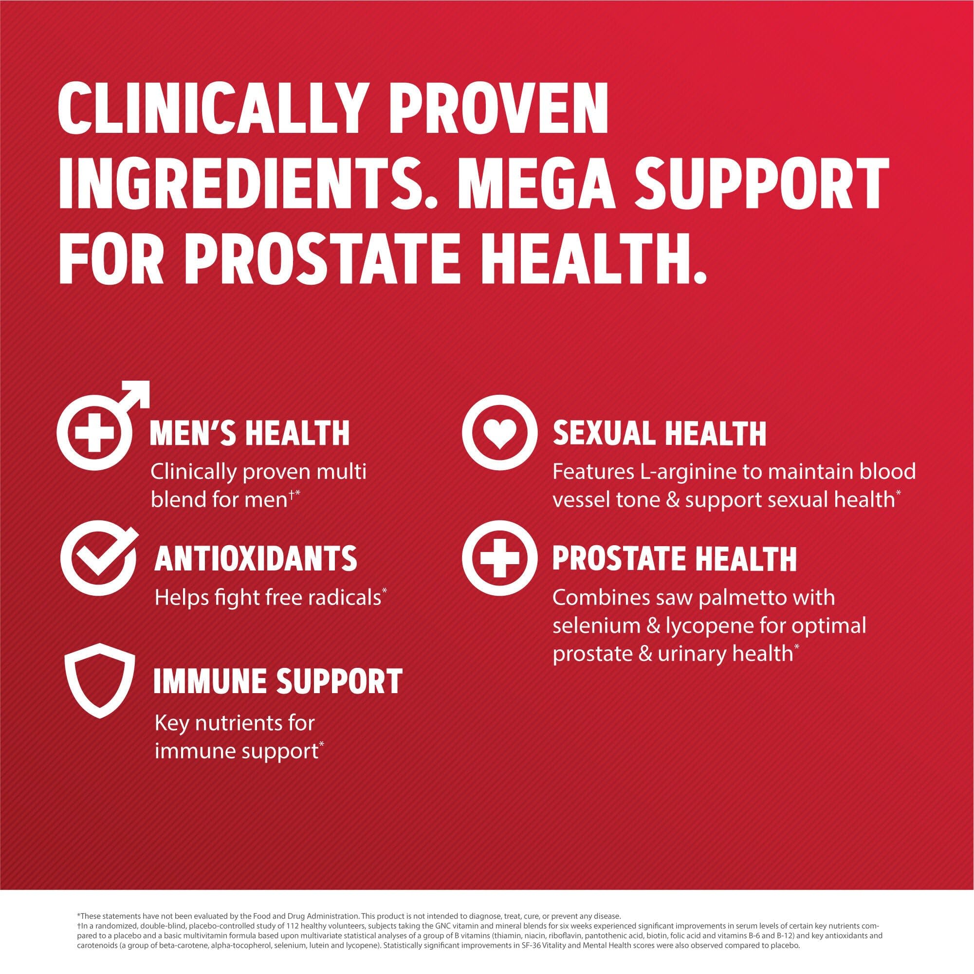 GNC Mega Men Prostate and Virility Multivitamin, Supports Optimal Sexual Health and Prostate Health, 90 Count