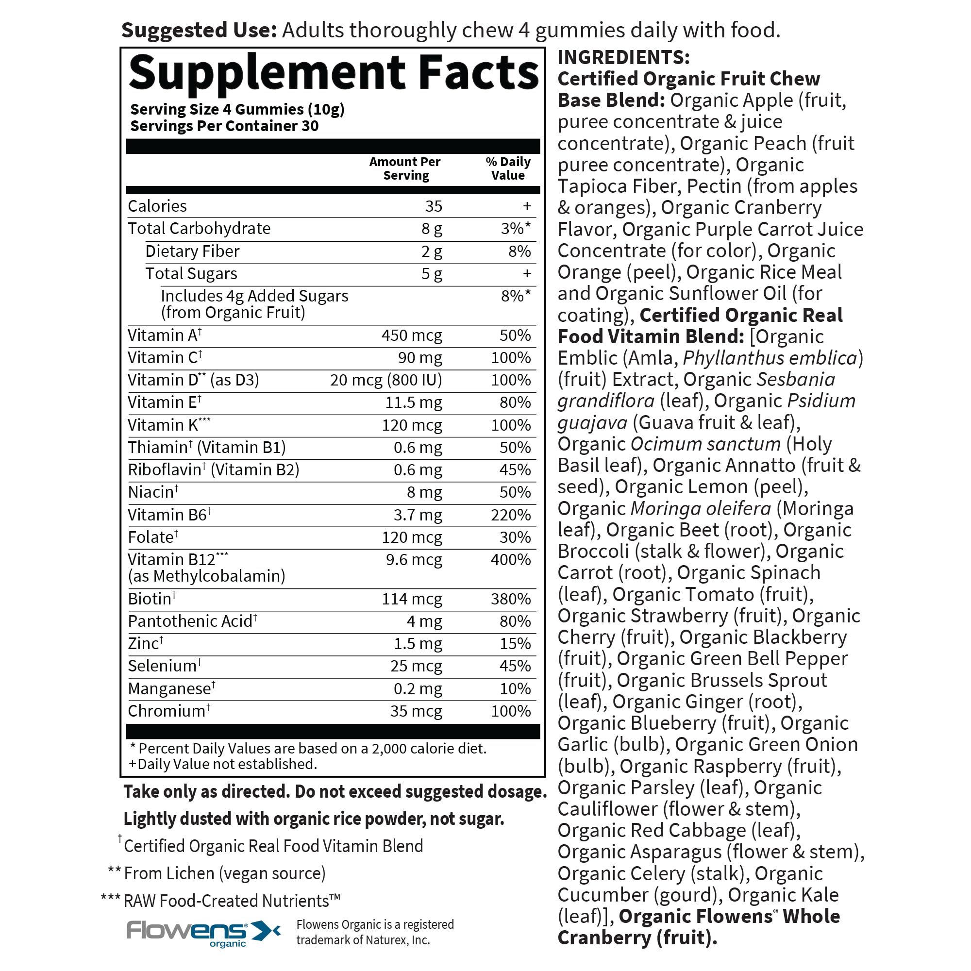 Garden of Life Organics Men 40+ Gummy Vitamins - Berry - Certified Organic, Non-GMO, Vegan, Kosher Complete Multi - Methyl B12, C & D3 - Gluten, Soy & Dairy Free, 120 Real Fruit Gummies