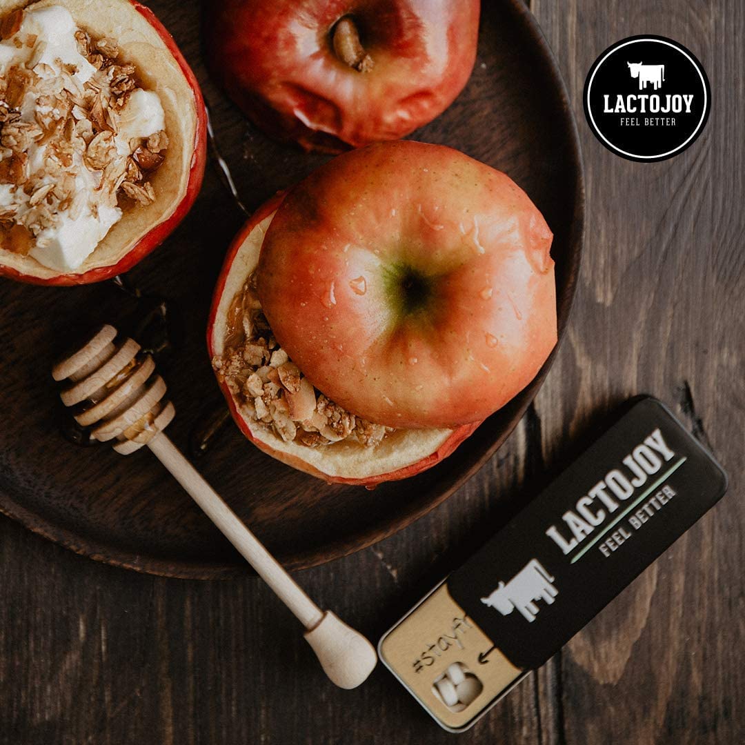 LactoJoy Lactase Pills 14.500 FCC I 240 Pieces Refill Package I Powerful Lactase Enzymes for Lactose Intolerance I Ultra Pure Lactase for Improved Digestion I 100% Vegan