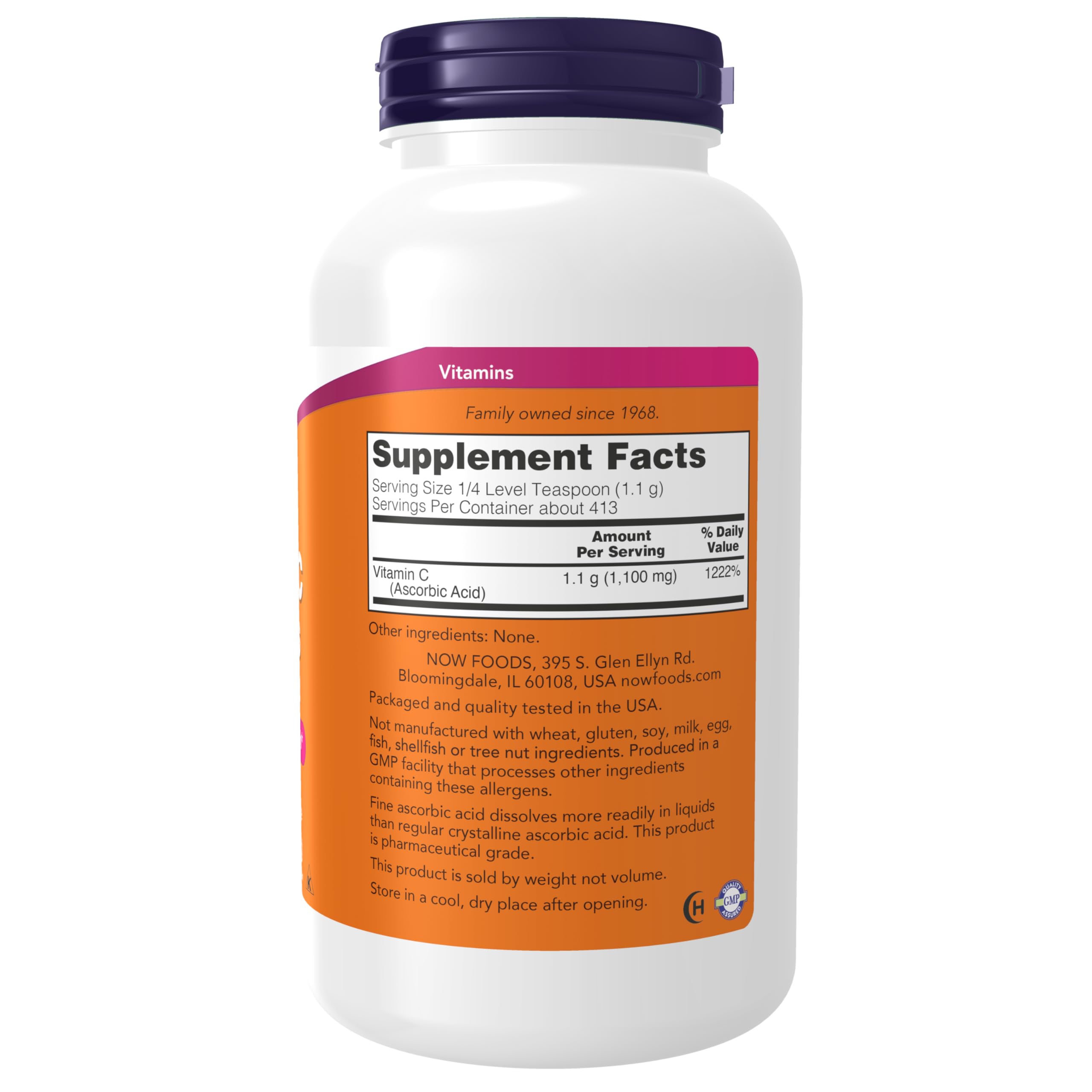 NOW Supplements, Vitamin C Crystals (Ascorbic Acid), Antioxidant Protection*, 1-Pound