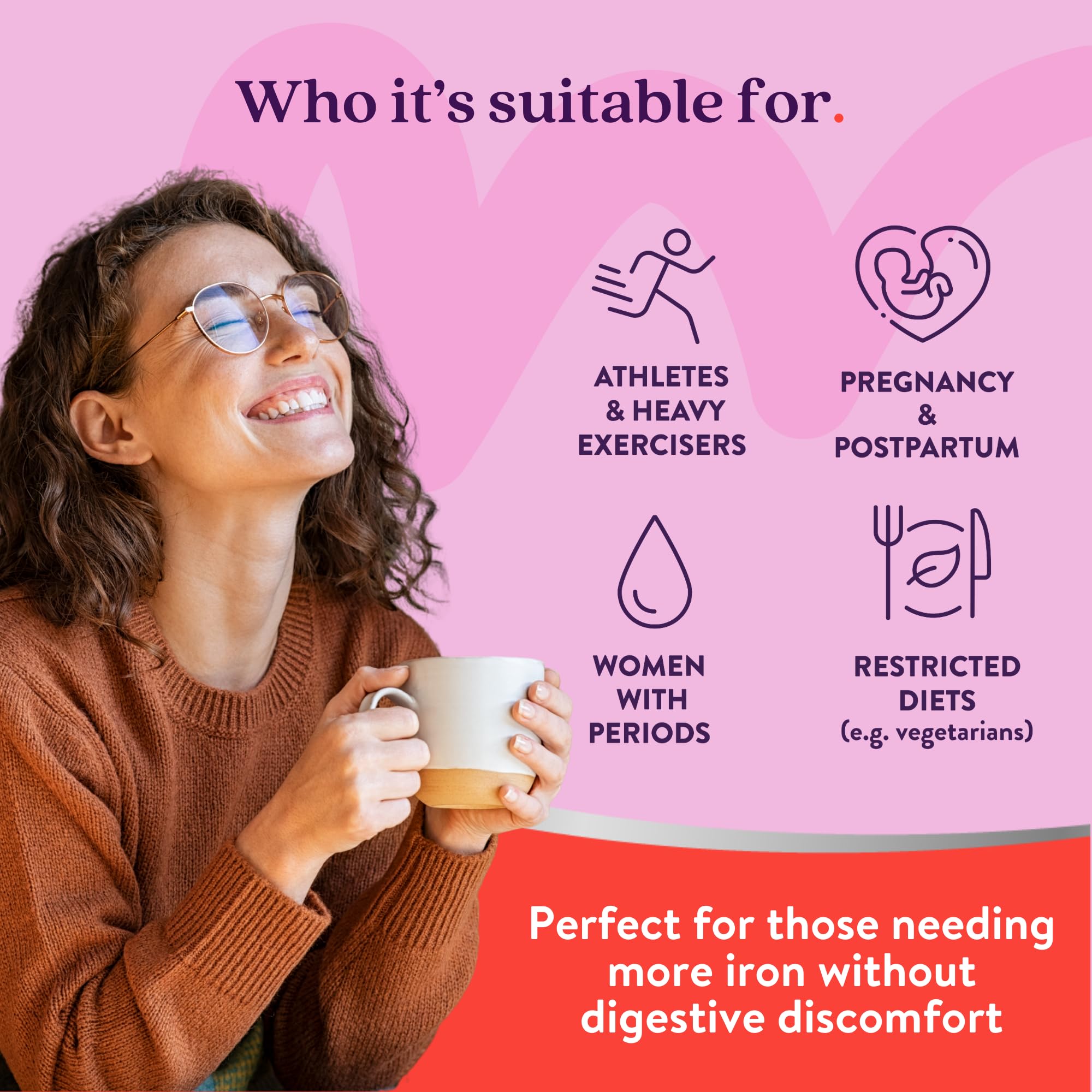 Active Iron Supplement 25mg – Clinically Proven to Increase Iron & Energy Levels – Gentle, Non-Constipating, Highly Absorbed – 30 Capsules