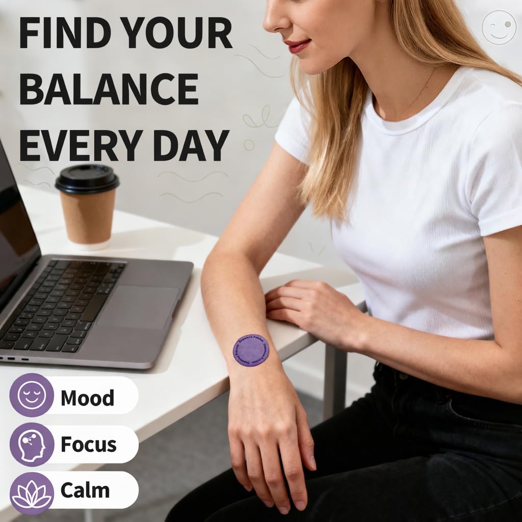 JIATUHAN Dopamine Patches Extra Strength – Mood Support, Calm & Focus – Stress Relief with Mucuna & 5-HTP – Plant-Based, Vegan – 60 Patches (2 Month Supply)