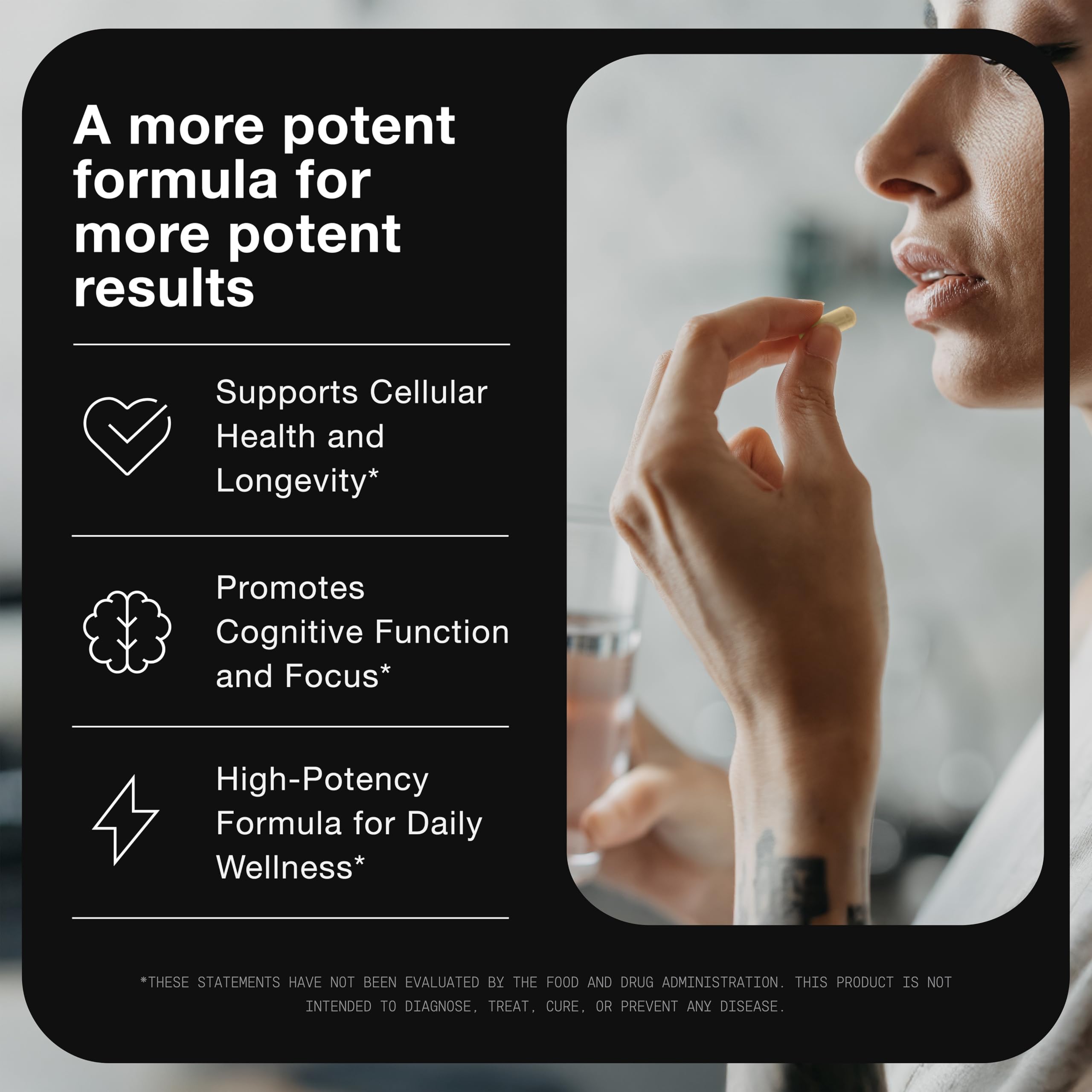 Toniiq Liposomal NAD+ and Resveratrol Supplement - 1500mg Ultra High Strength NAD Supplement - Clinically Studied Ingredients with Patented RiaGev-WS™, Resveratrol, and Niacin - 60 Capsules