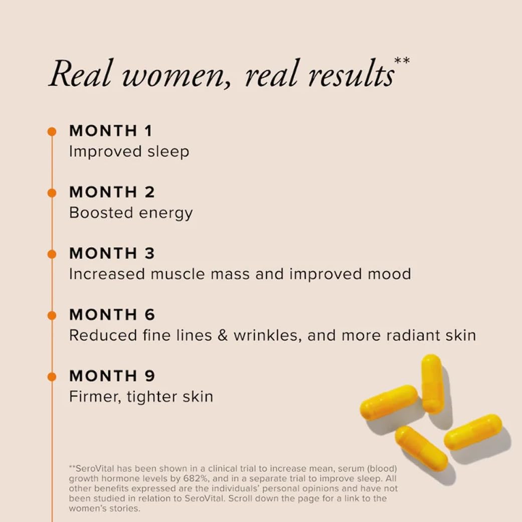 Serovital Renewal Complex - Anti Aging Supplements - Amino Acids - Peptides - Improved Energy and Immunity, Better Deeper Sleep, 30-Day Supply