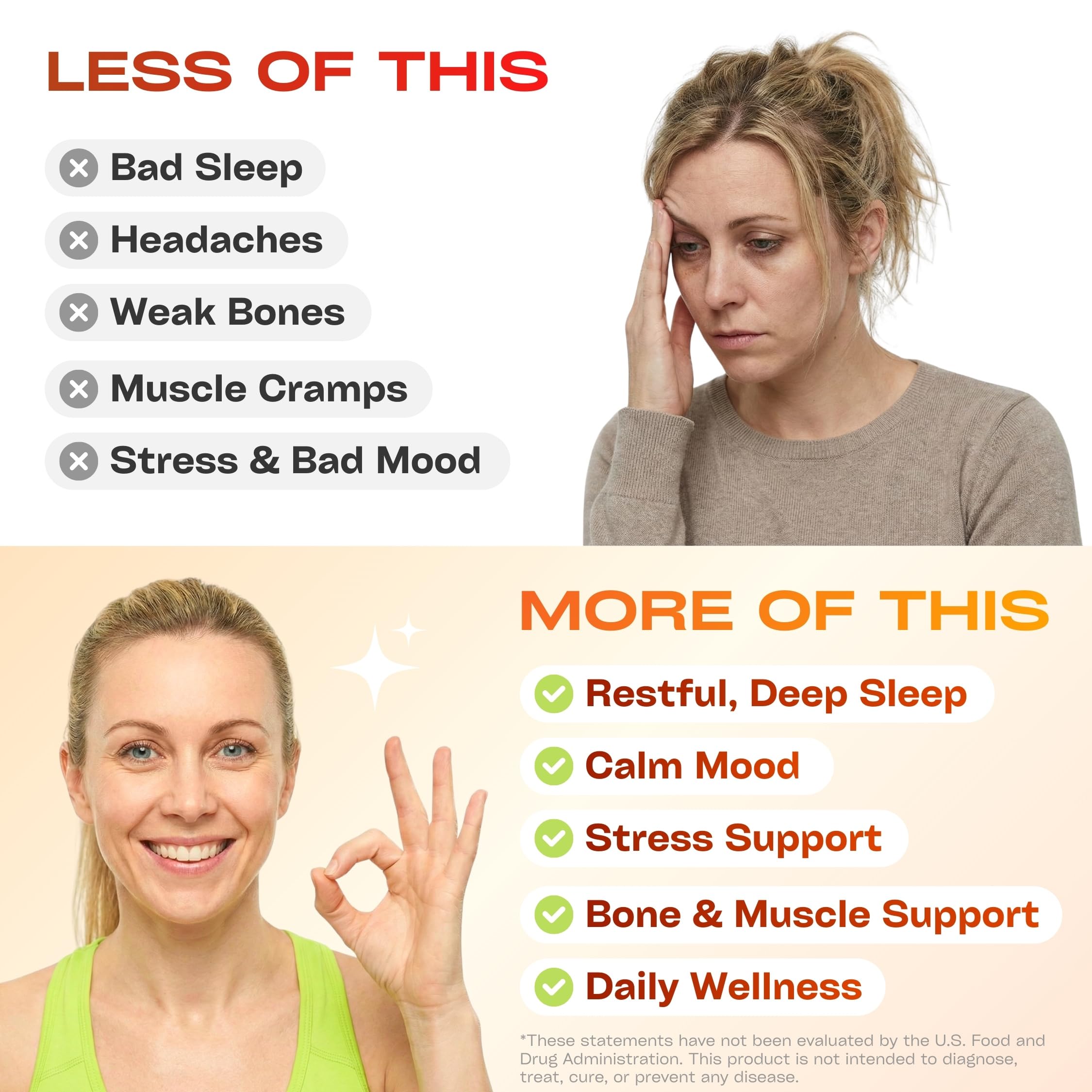 GoBiotix Magnesium Glycinate Powder – Cortisol Supplements for Women and Men – High Absorption Magnesium Complex Calm Supplement with Citrate, Malate – Sugar Free – 420 mg, 60 Servings - Peach Tea