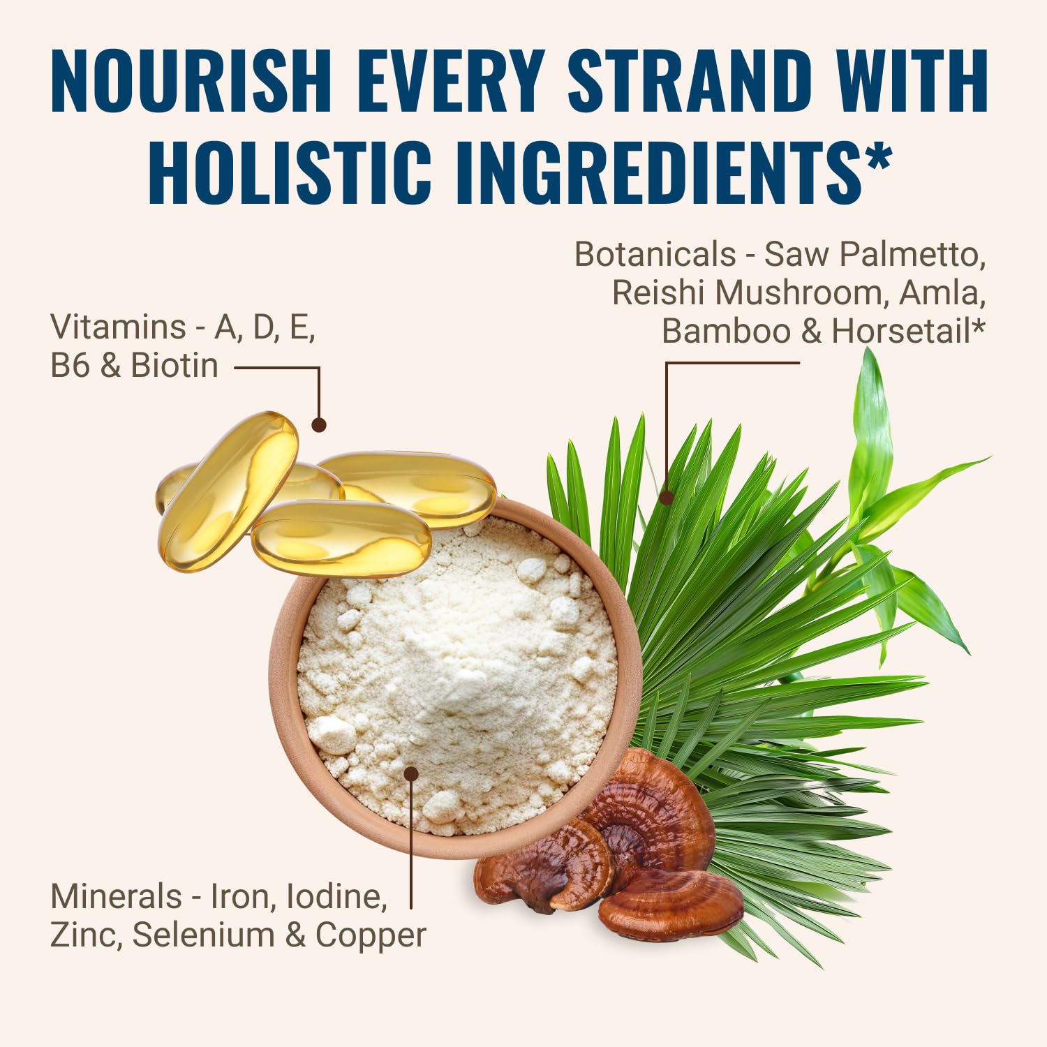 Hair La Vie Live Conscious Clinical Formula Hair Growth Vitamins for Women and Men w/Biotin, Collagen & Saw Palmetto (Pack of 1)