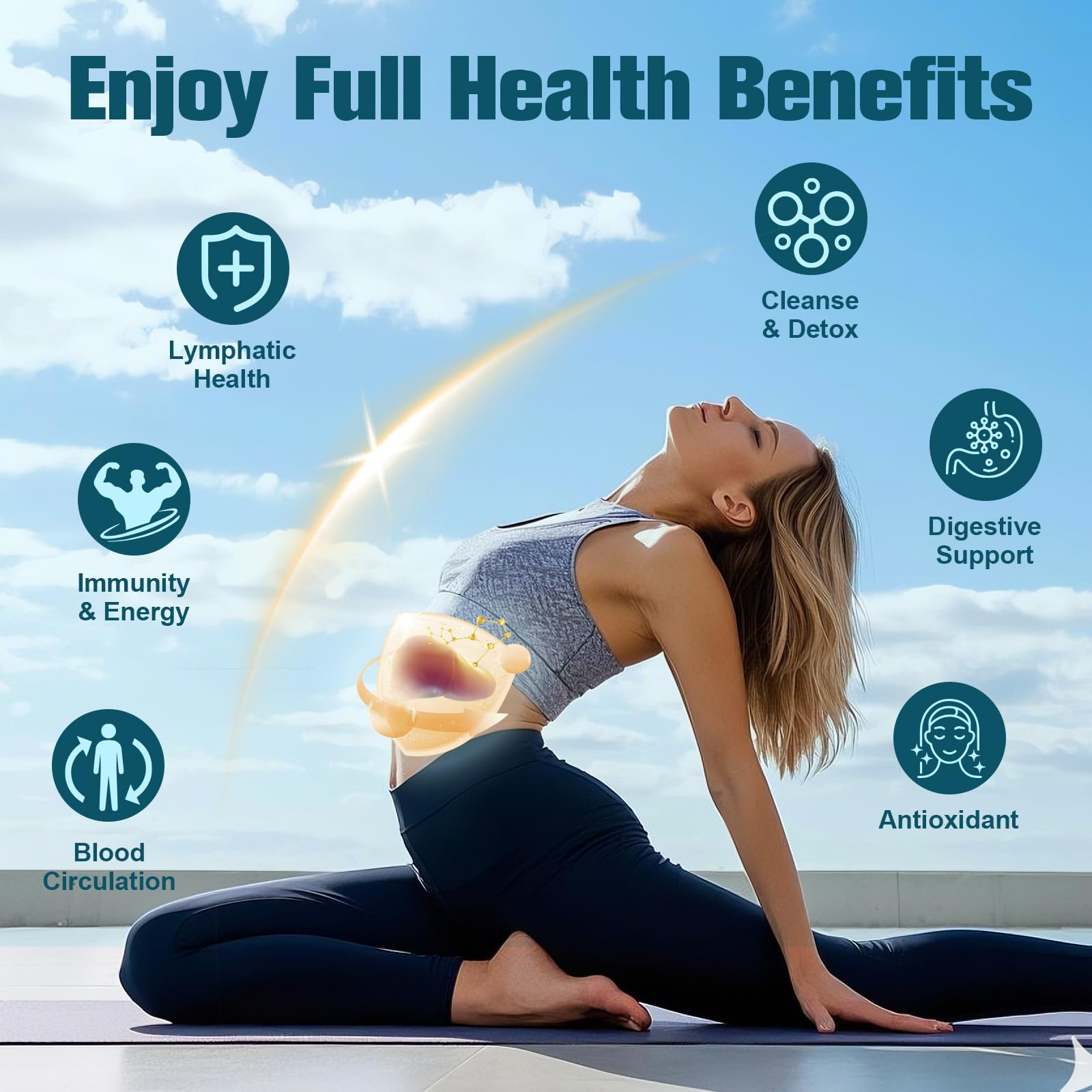 Liposomal Lymphatic Drainage Drops - 11 In 1 Organic Lymphatic Drainage Supplement with Burdock Root, Echinacea, Elderberry, Calendula, Cleavers Herb, Dandelion Supports Lymphatic Health 2 FL.OZ