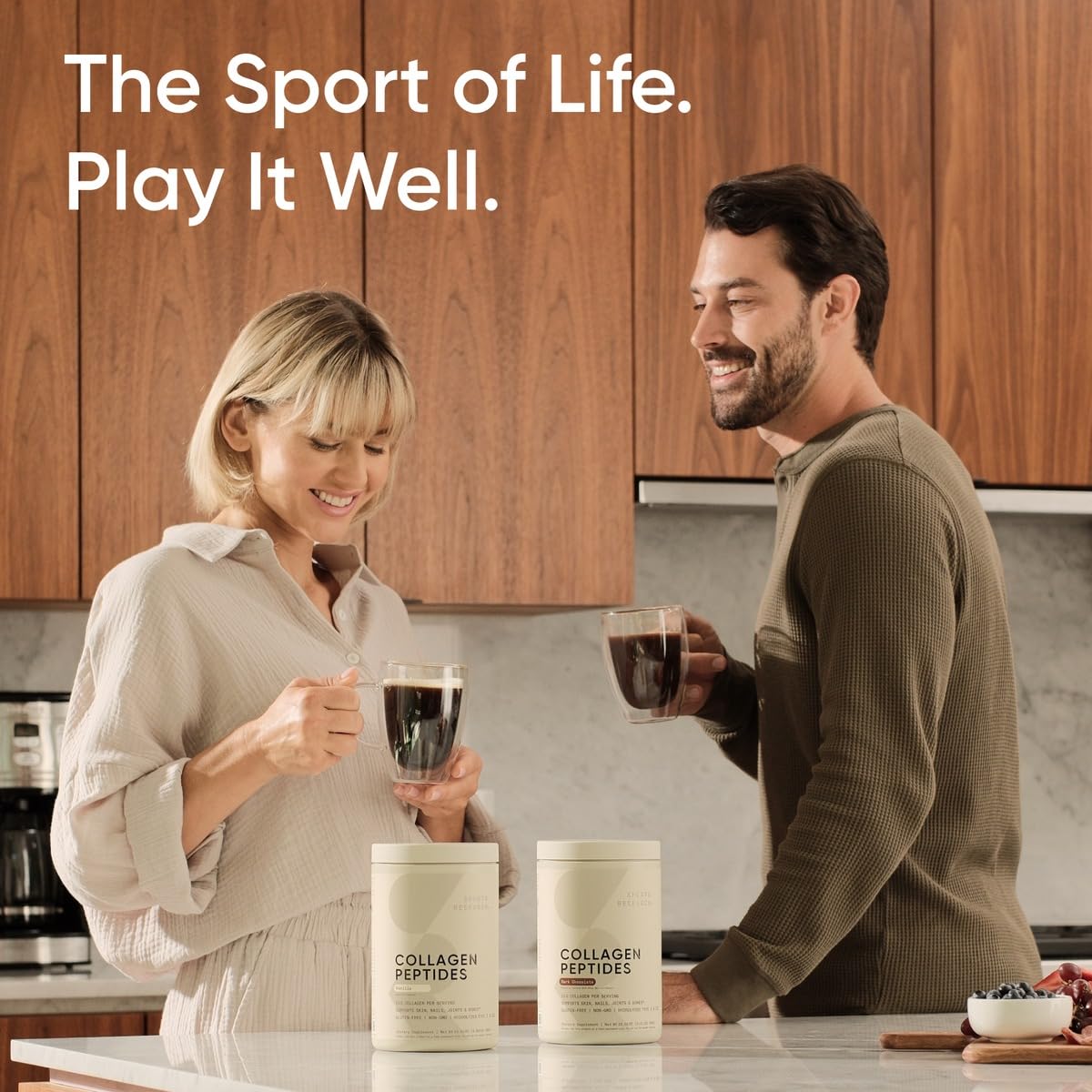 Sports Research® Multi Collagen Protein Powder - Food Sourced Collagen Peptides (Type I, II, III, V, X) with Hyaluronic Acid + Vitamin C - Gluten Free · Non-GMO · 30 Servings (Unflavored)