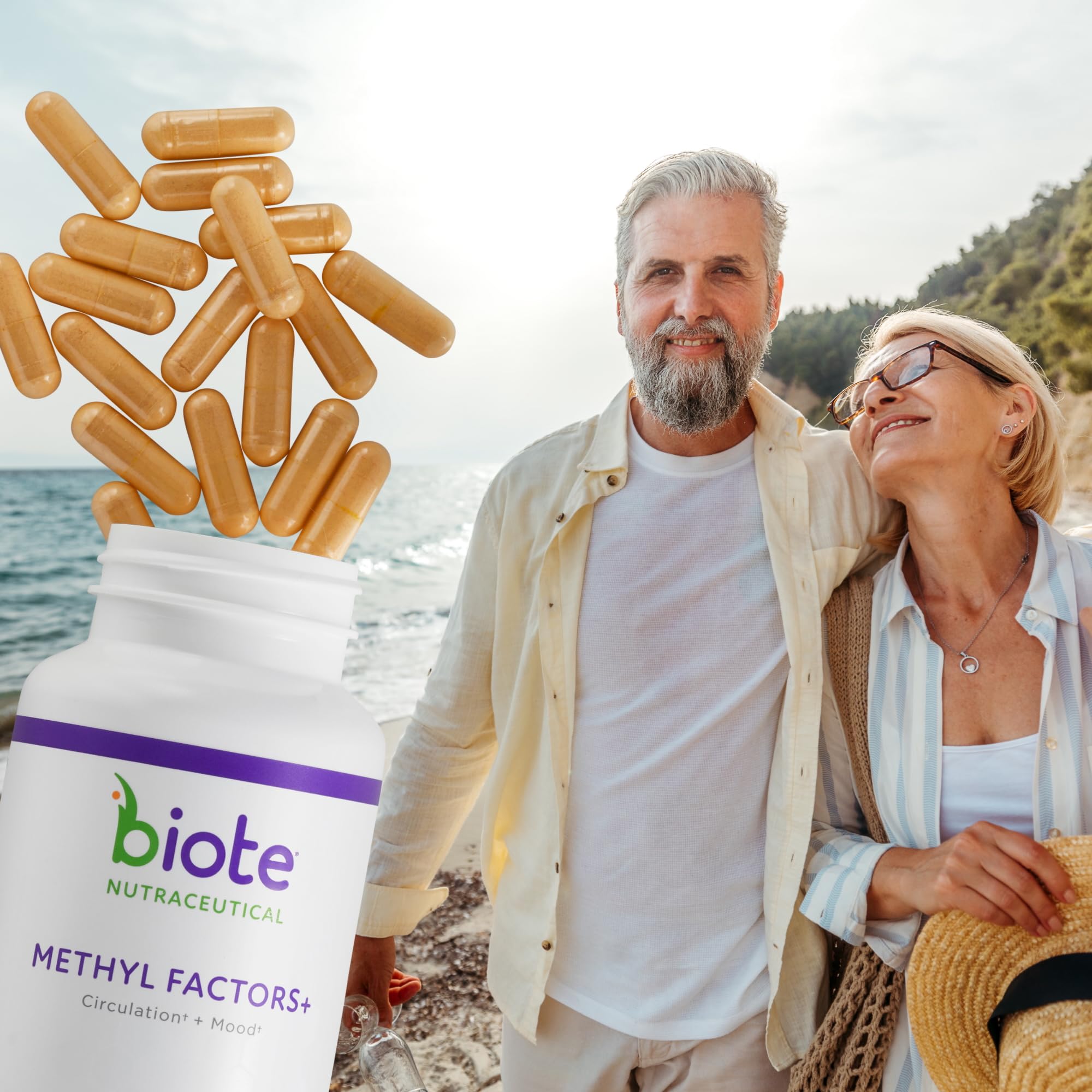 Biote Nutraceuticals - Methyl Factors+ - Circulation + Mood (90 Capsules)
