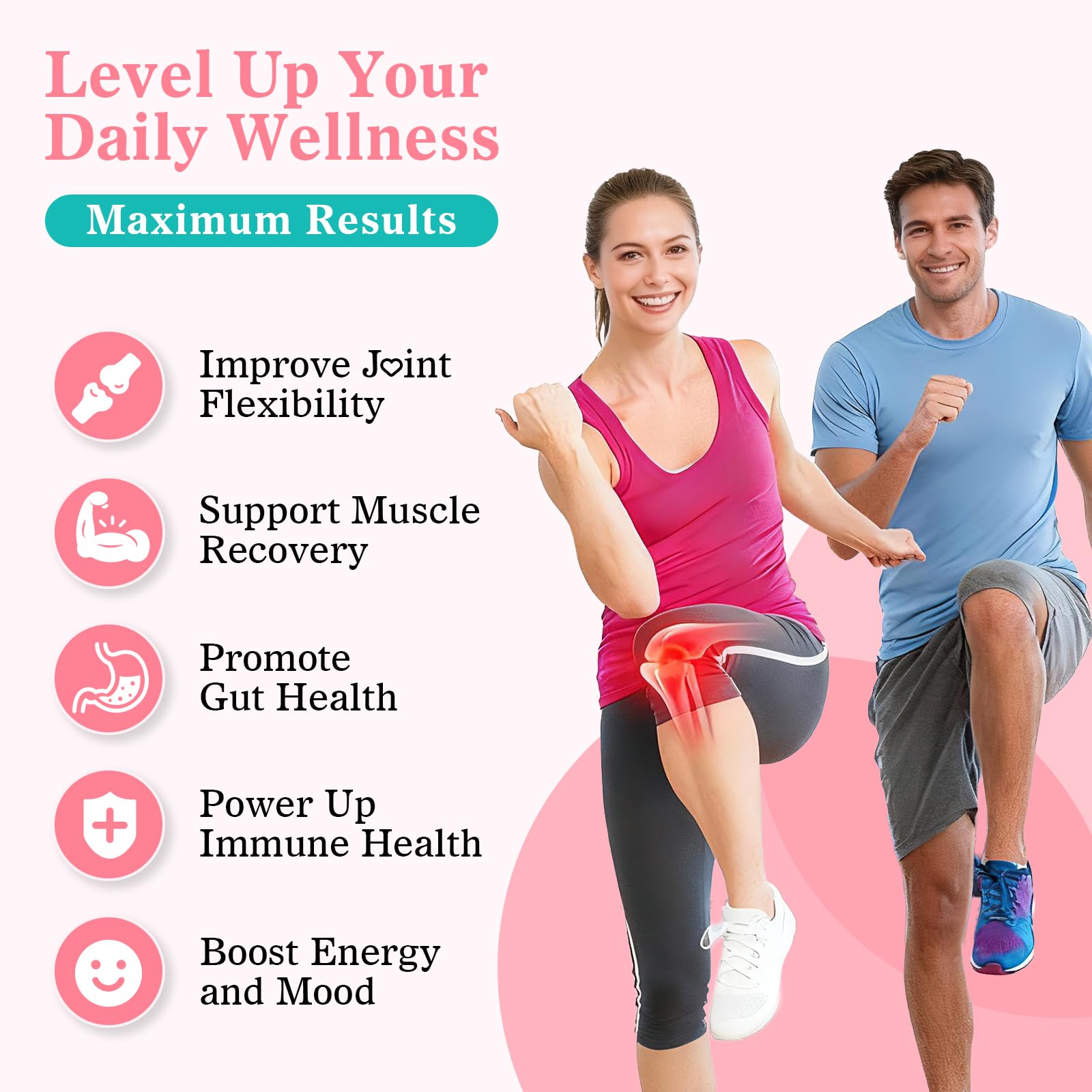 Vazatisi Sugar Free Collagen Gummies for Women Men, Multi Collagen Peptides Gummies Type I II III V X with Biotin Vitamin A B C D E for Hair Skin Nails, Strawberry Flavor, 60 Count