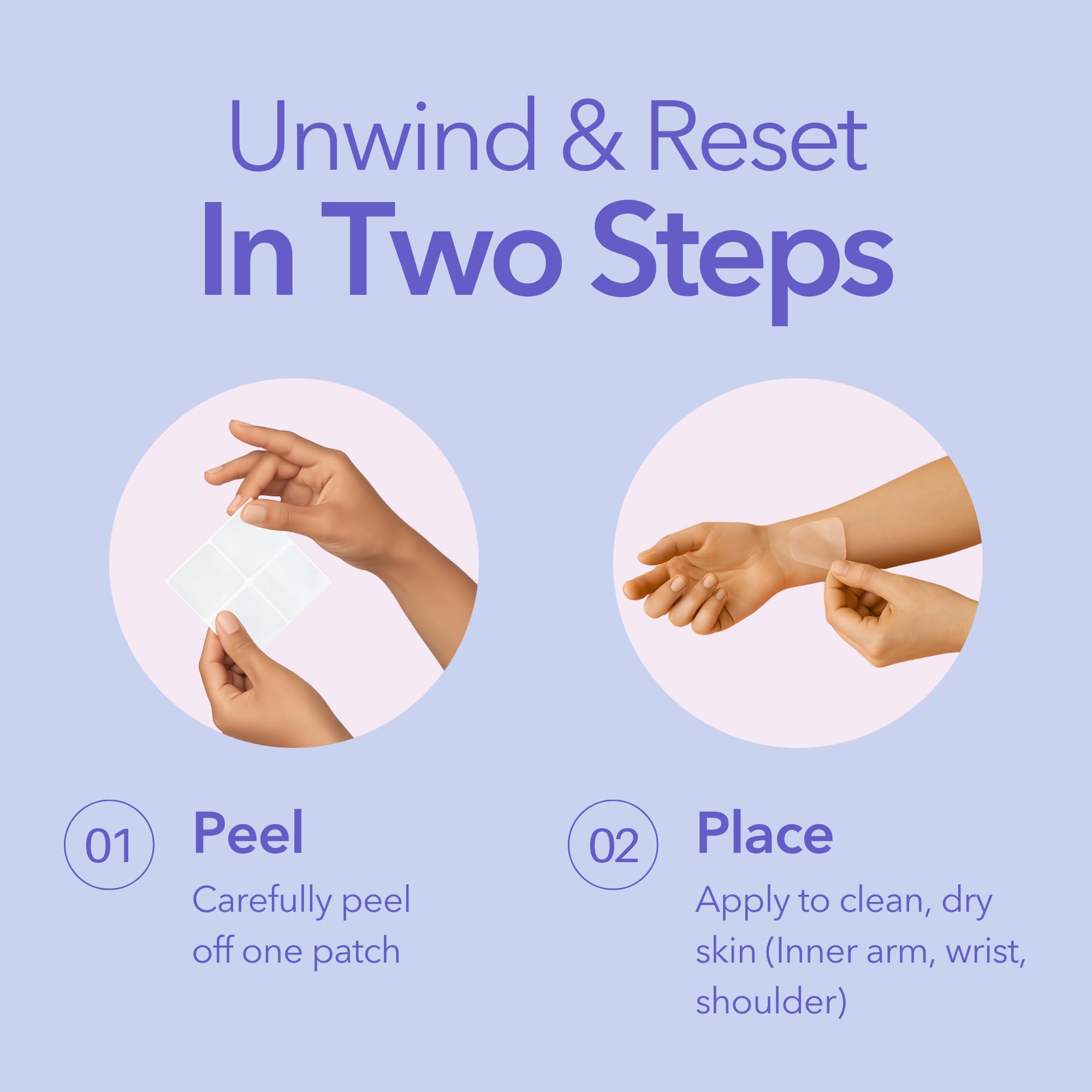 Laki Naturals Relax Patch (Pack of 8) | Natural Plant-Based Ingredients for Stress and Worry | Calming Formula for Better Sleep