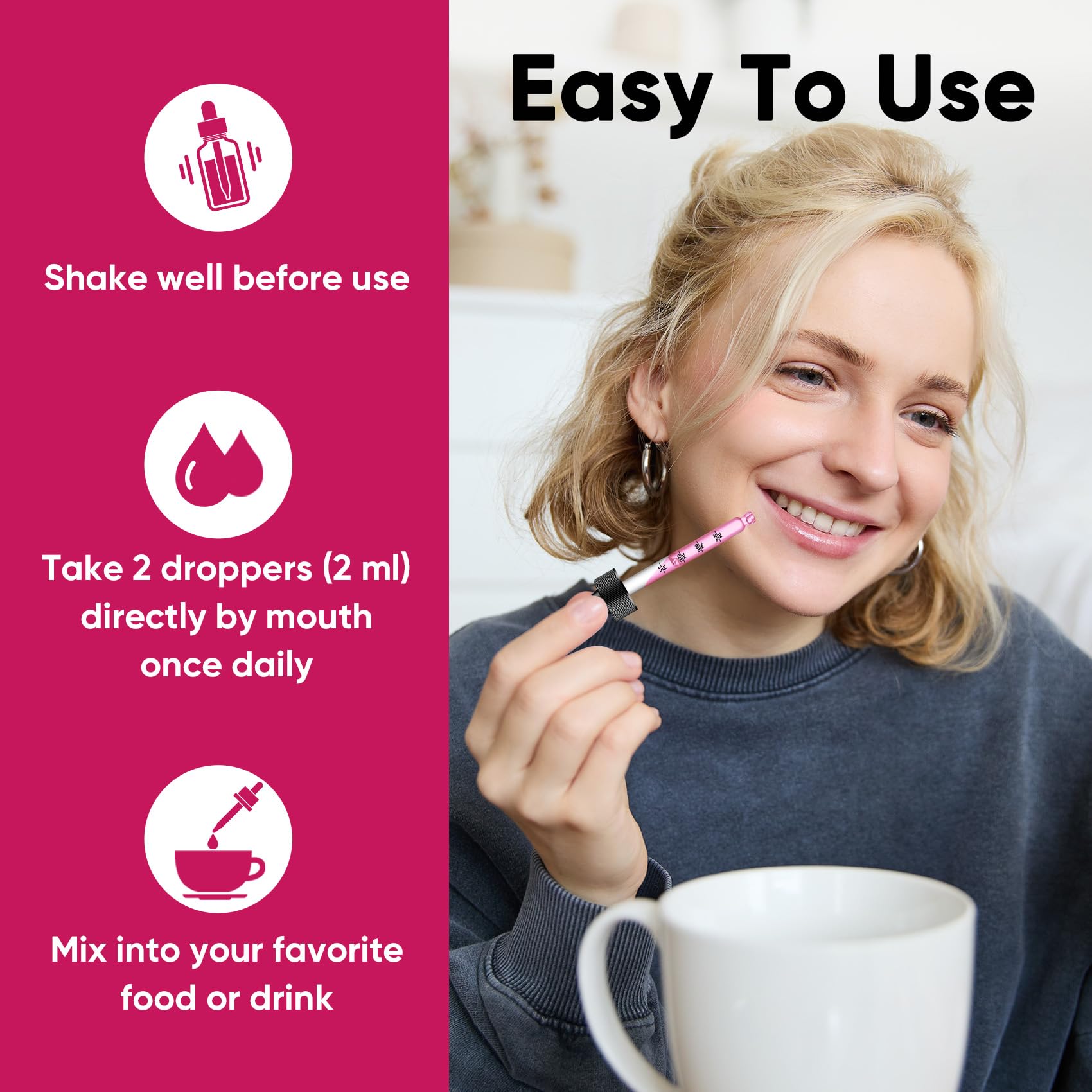 Venture Pal 5-in-1 Vitamin D3 10000 IU & K2 as MK-7 200mcg with Magnesium, MCT Oil, Zinc, Sugar-Free Vitamin D Liquid |Maximum Absorption for Bone, Mood & Immune Health - 2 FL OZ, 69 Days