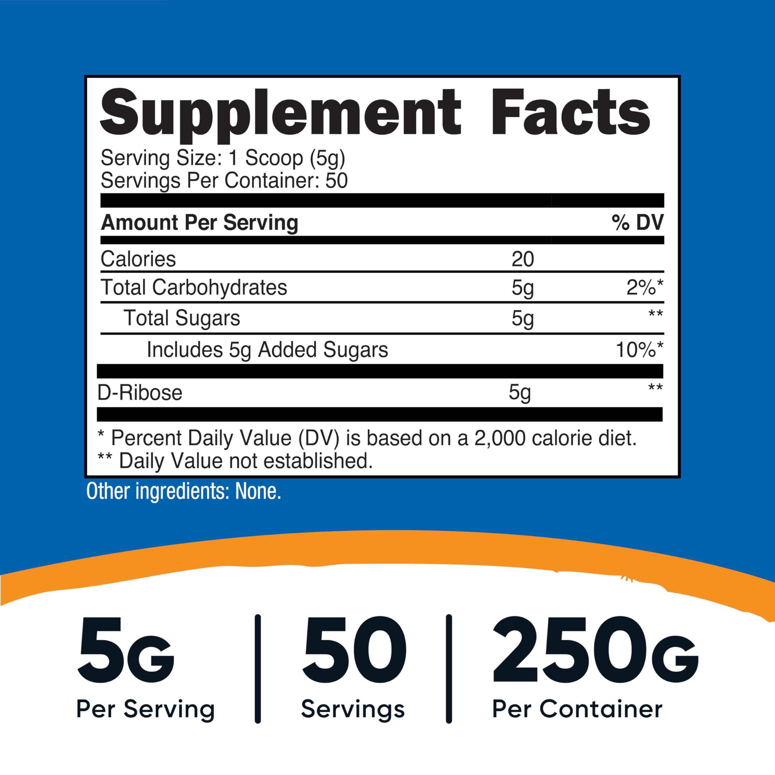 Nutricost D-Ribose Powder (250 Grams)