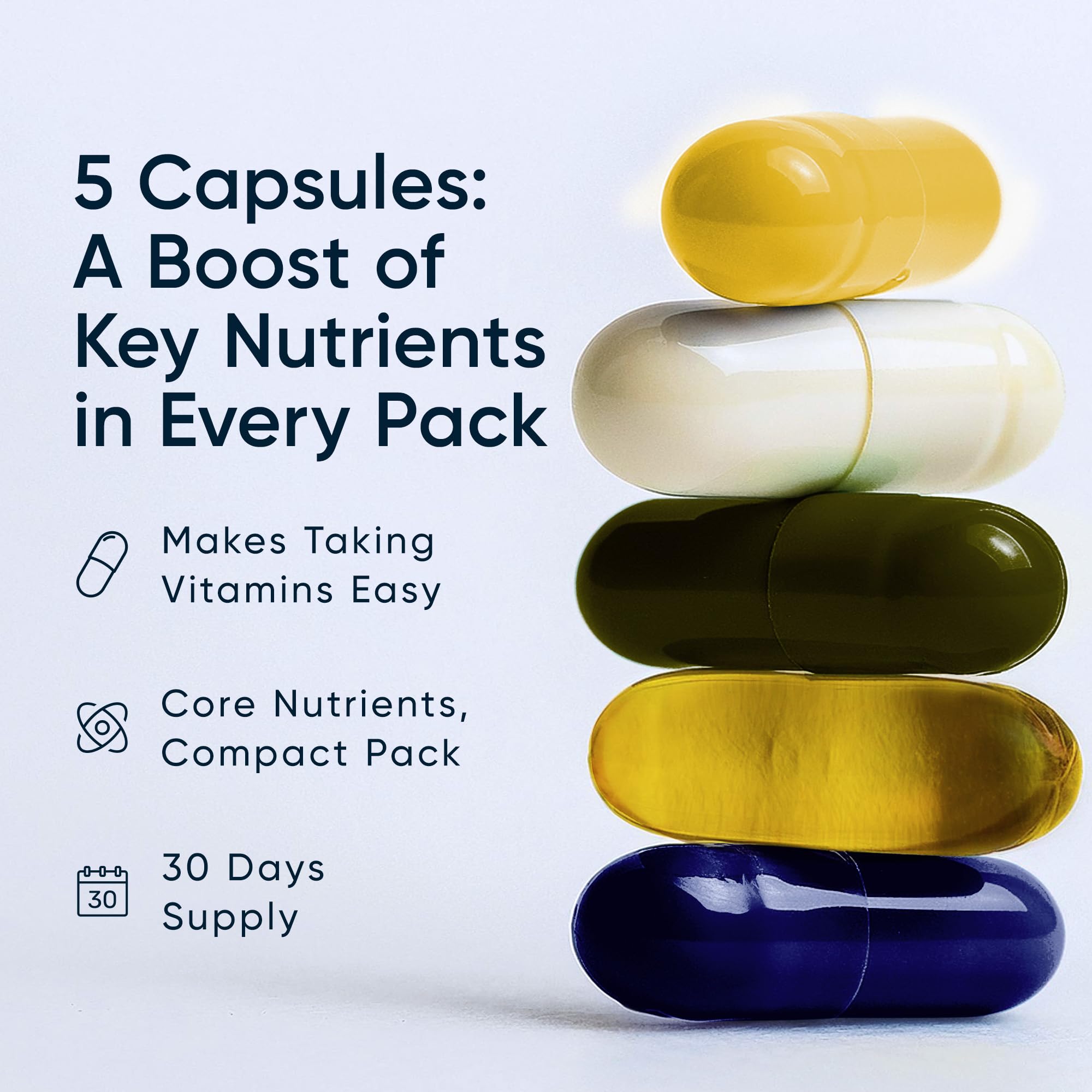 Daily Vitamin Packs for Men & Women – Immune, Energy & Heart Support with Vitamin D3, Omega-3, Probiotics, Methyl B12 & Vitamin C – Multivitamin with Lutein – Planet 3 Vitamin Packs, 30 Packets