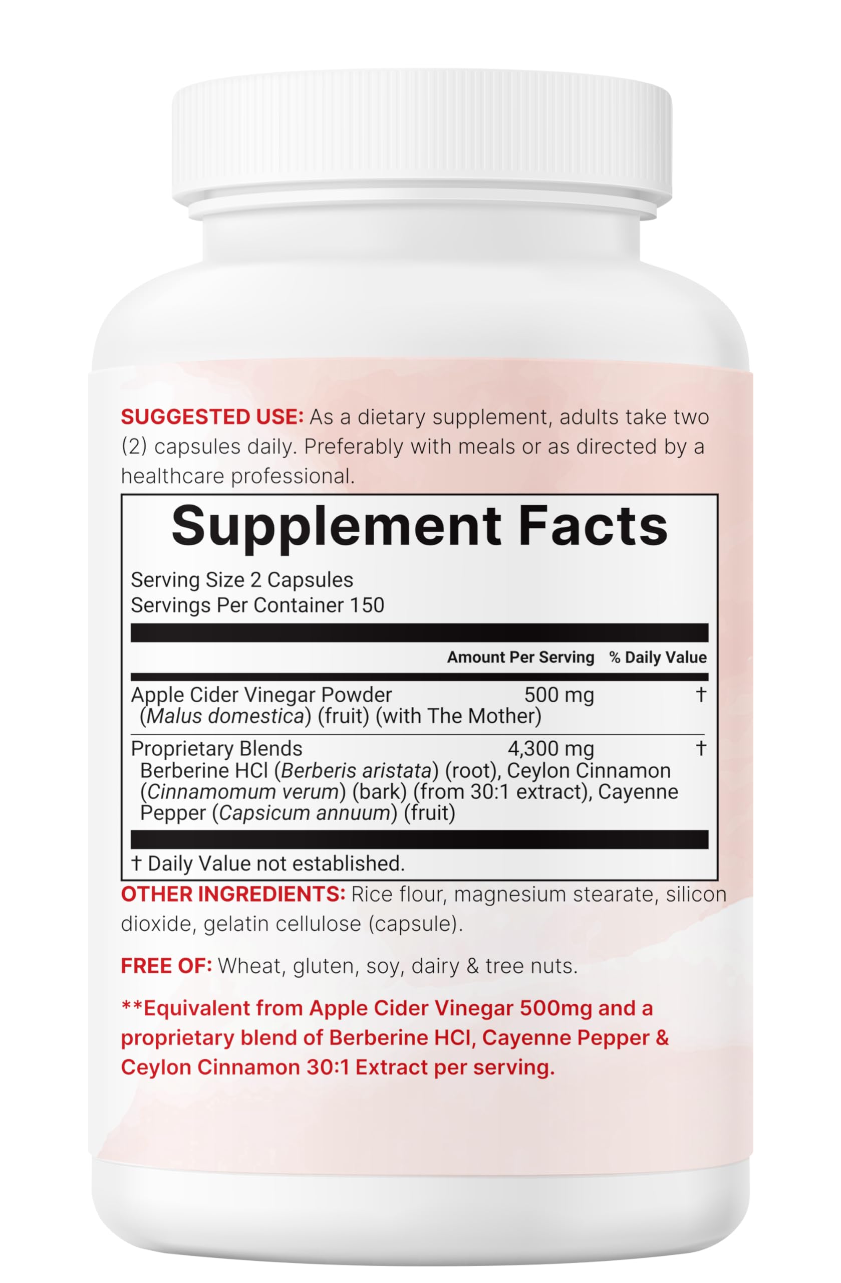 Micro Ingredients Apple Cider Vinegar Capsules | 4,800mg Per Serving, 300 Counts | 4-in-1 ACV Complex with The Mother | Ceylon Cinnamon, Cayenne Pepper & More | Immune, Digestion & Appetite Support