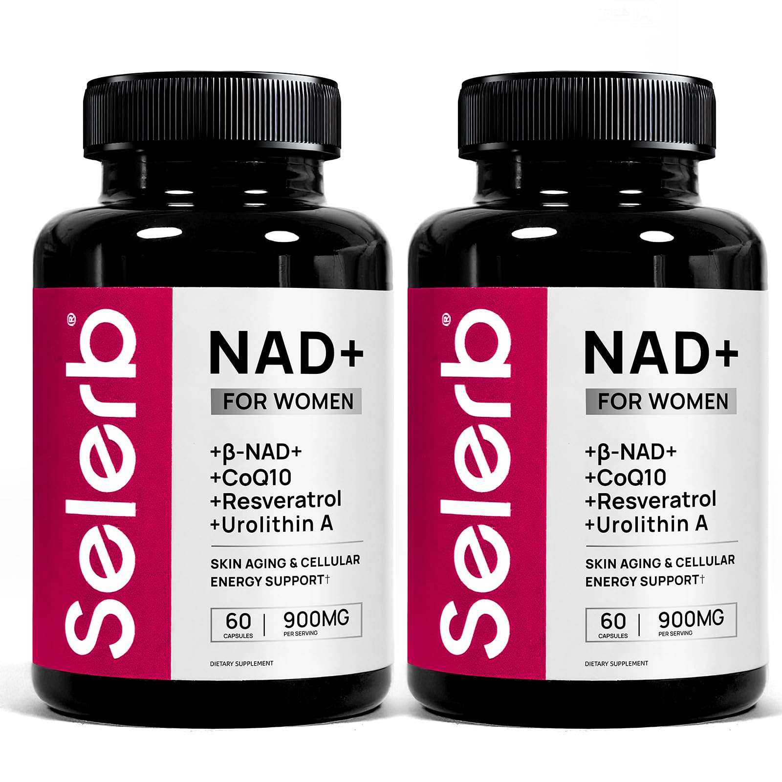 NAD+ Supplement for Women - NMN Alternative with β-NAD+, Trans-Resveratrol, CoQ10, D-Ribose - Promotes Cellular Renewal, Energy, and Radiant Skin Health - 60 Capsules 2 Packs Advanced