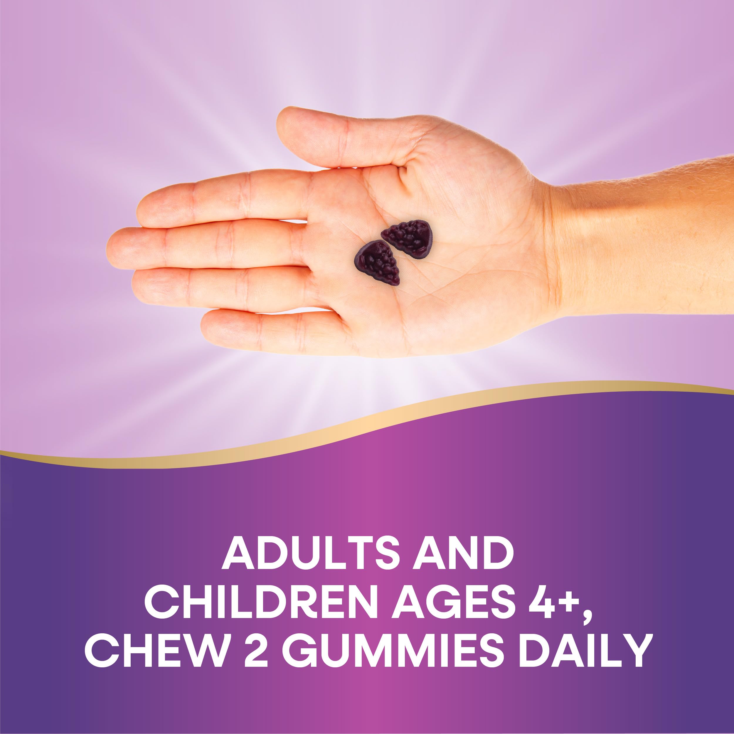 Nature’s Way Sambucus Zero Sugar Immune Gummies, Daily Immune Support*, Black Elderberry Extract, Vitamin C, Vitamin D3, Zinc, Sugar Free, Sugar Alcohol Free, Plant-Based Sweeteners, 70 Gummies