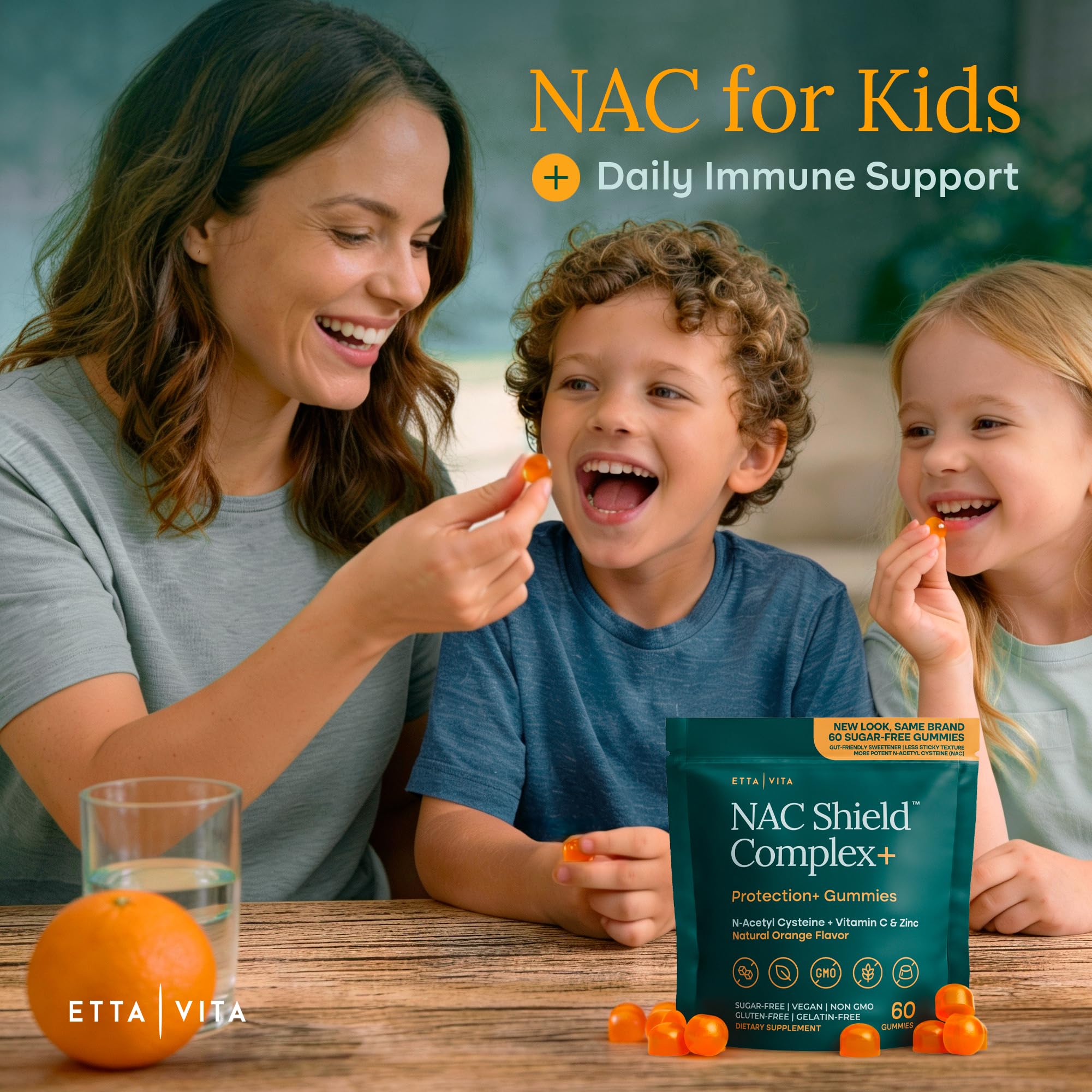Sugar-Free NAC Gummies (Immune Support Complex) N-Acetyl Cysteine, Vitamin C & Zinc - Supports Respiratory Health, Liver Detox & Cleanse, Kidney Function, NAC Supplement for Kids and Adults - Vegan