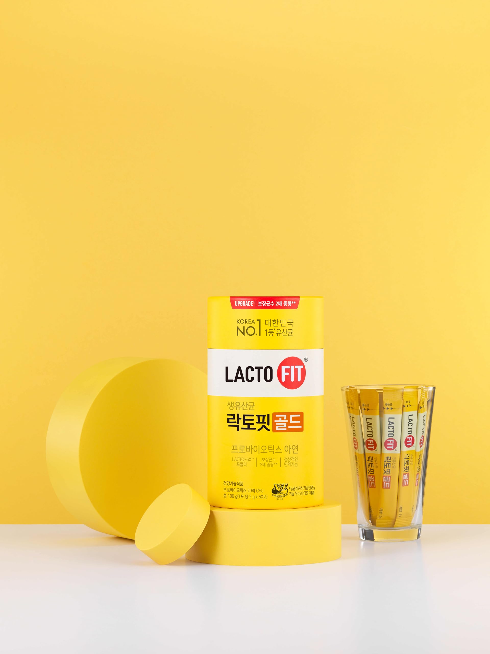 LACTO-FIT Chongkundang Healthcare Gold Probiotic 50 Pack Powder Sticks – Multi Strain Daily Probiotics with Prebiotics and Postbiotics for Digestive Balance and Everyday Wellness