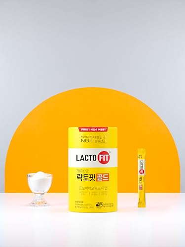 LACTO-FIT Chongkundang Healthcare Gold Probiotic 50 Pack Powder Sticks – Multi Strain Daily Probiotics with Prebiotics and Postbiotics for Digestive Balance and Everyday Wellness