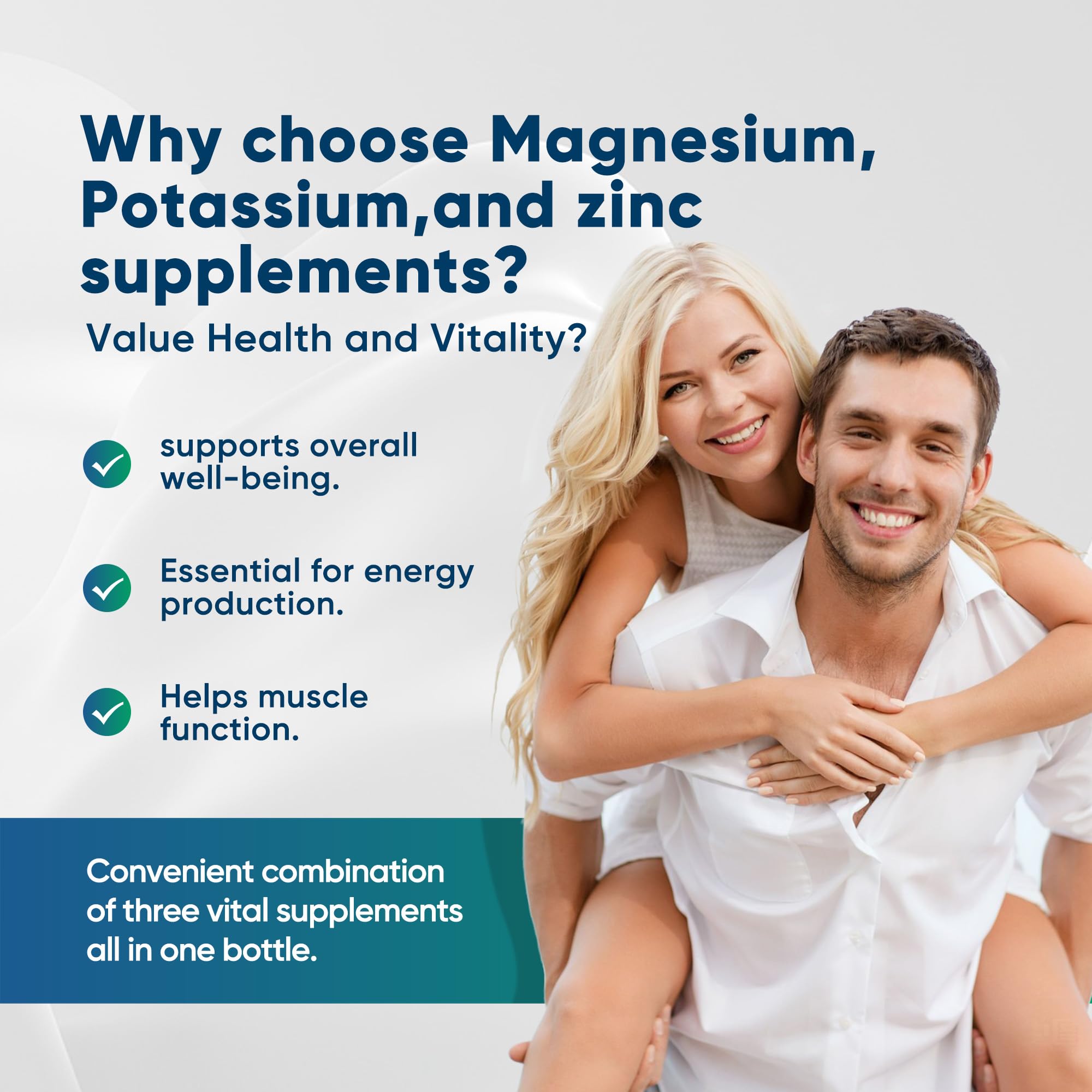 Potassium Magnesium Supplement - 150 Capsules - High Absorption Magnesium Complex - Potassium Supplement to Support Vascular Health & Leg Cramp