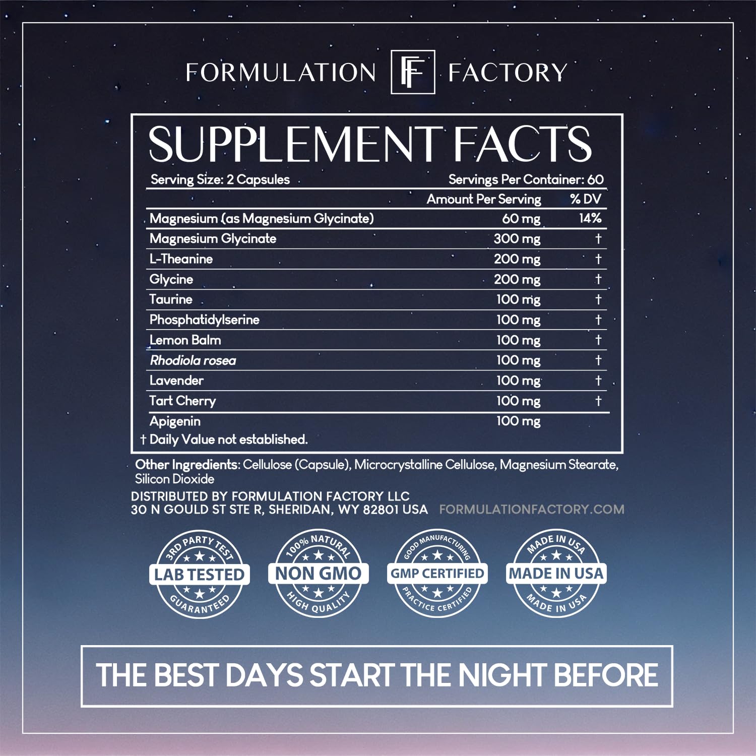 The Night Before 10-in-1 Midnight Maximizer Sleep Aid, Stress Relief, Cognition, Relaxation, Recovery, Focus, Magnesium Glycinate, L-Theanine & More, (120 Capsules – 2 Month Supply)