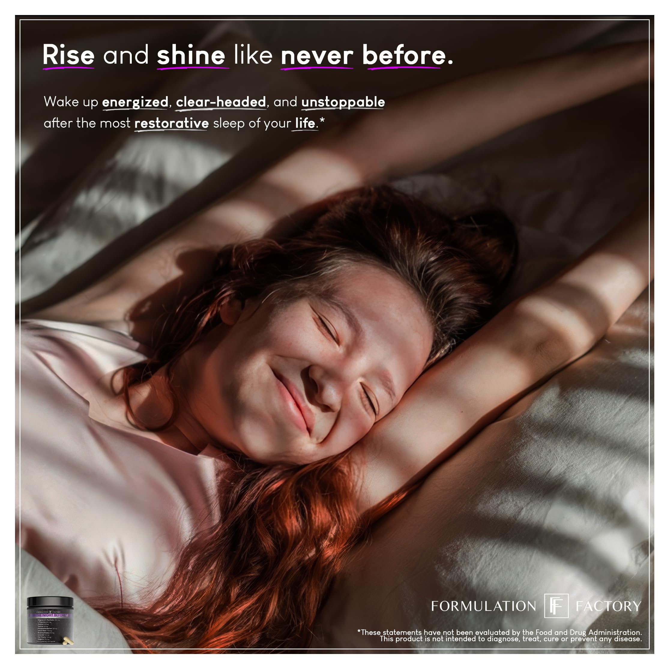 The Night Before 10-in-1 Midnight Maximizer Sleep Aid, Stress Relief, Cognition, Relaxation, Recovery, Focus, Magnesium Glycinate, L-Theanine & More, (120 Capsules – 2 Month Supply)