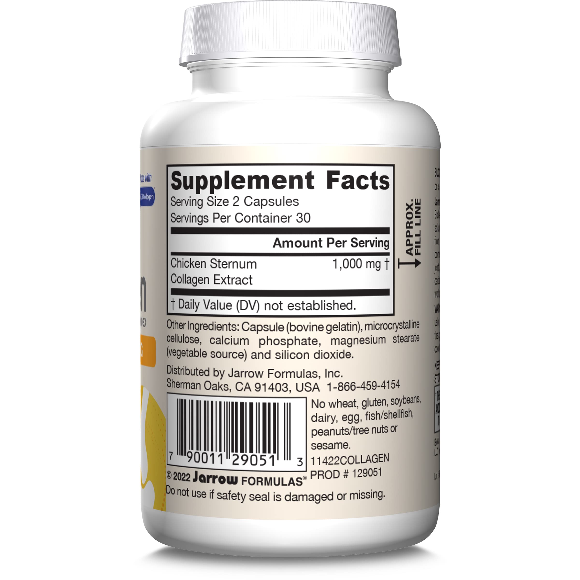 Jarrow Formulas® Type II Collagen Complex 1000 mg Supplements, Supports Skin and Joint Health, 60 Capsules, 30 Day Supply