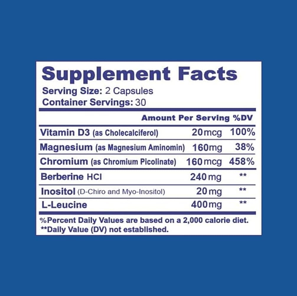 METFORMINA Natural - Weight Loss Aid - Metabolism Support - Dr Salomon (60 Capsules)