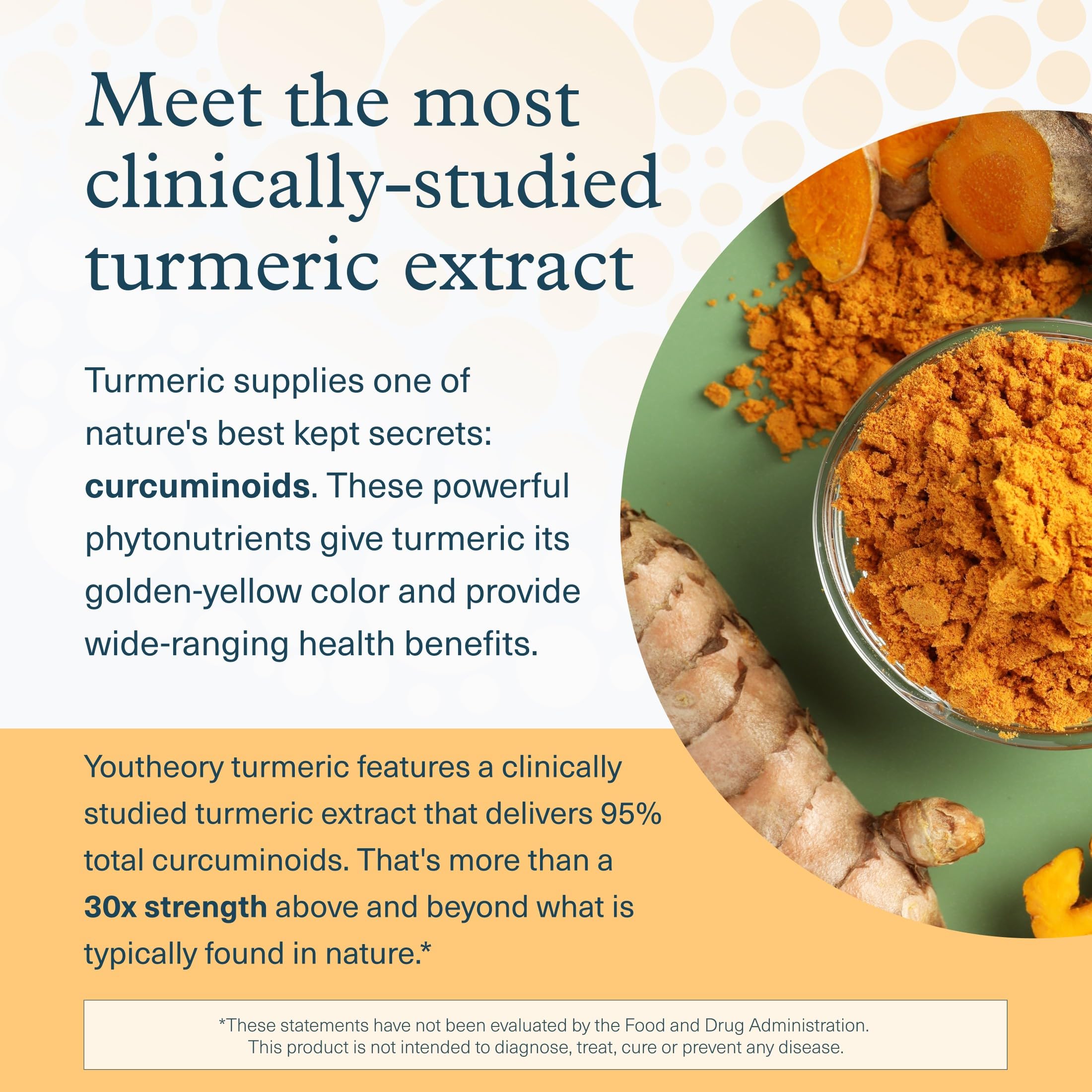 Youtheory Turmeric Extra Strength - 1,000 mg Turmeric Supplement - with 10 mg Black Pepper - Curcumin Joint Support* - Soy, Dairy & Gluten Free -120 Vegetarian Capsules