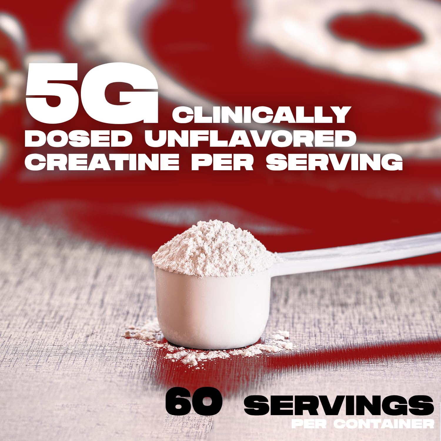 ALPHA LION Creatine Monohydrate Powder, 5000mg Per Serving (5g), Supports Muscle Strength, Power, Athletic Performance, Pure Creatina Monohydrata en Polvo Supplement (60 Servings, Unflavored)