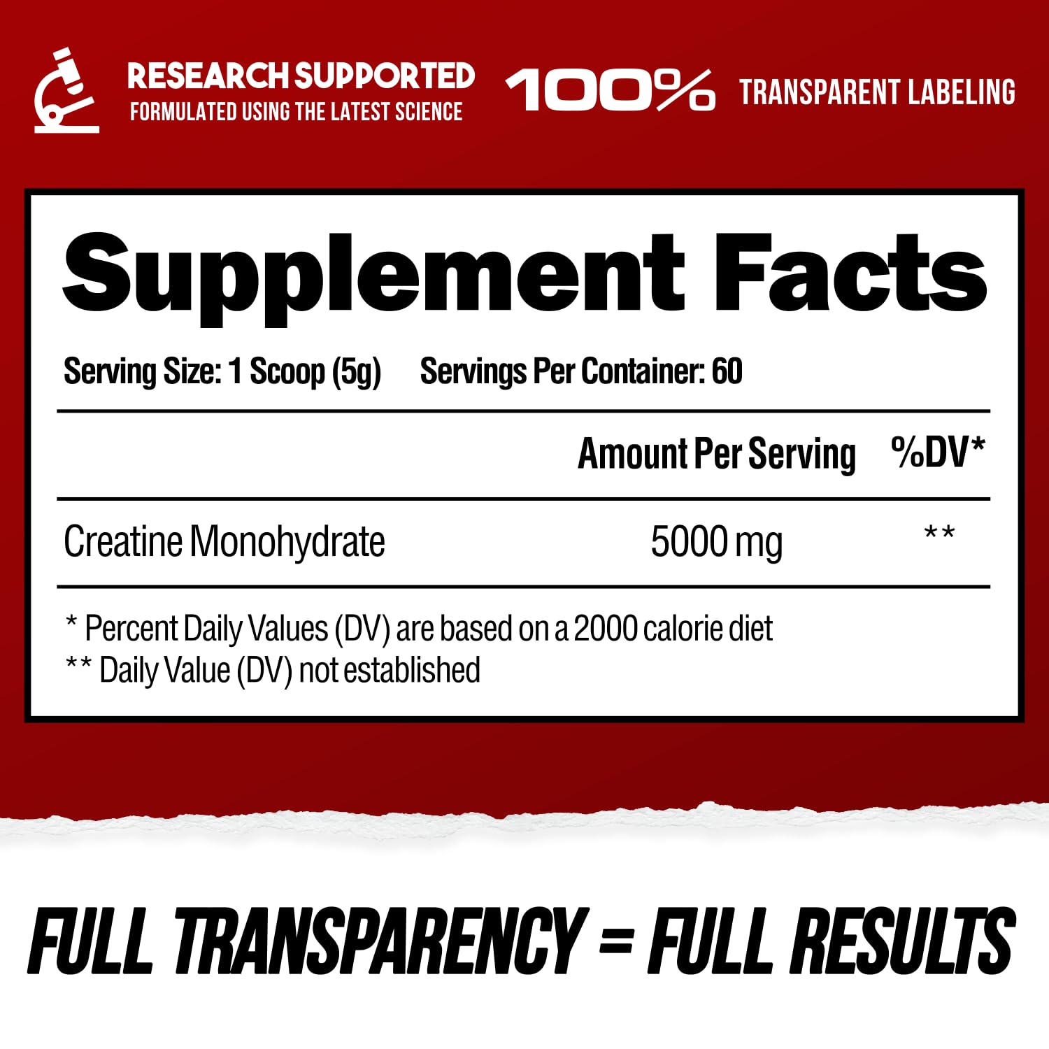 ALPHA LION Creatine Monohydrate Powder, 5000mg Per Serving (5g), Supports Muscle Strength, Power, Athletic Performance, Pure Creatina Monohydrata en Polvo Supplement (60 Servings, Unflavored)