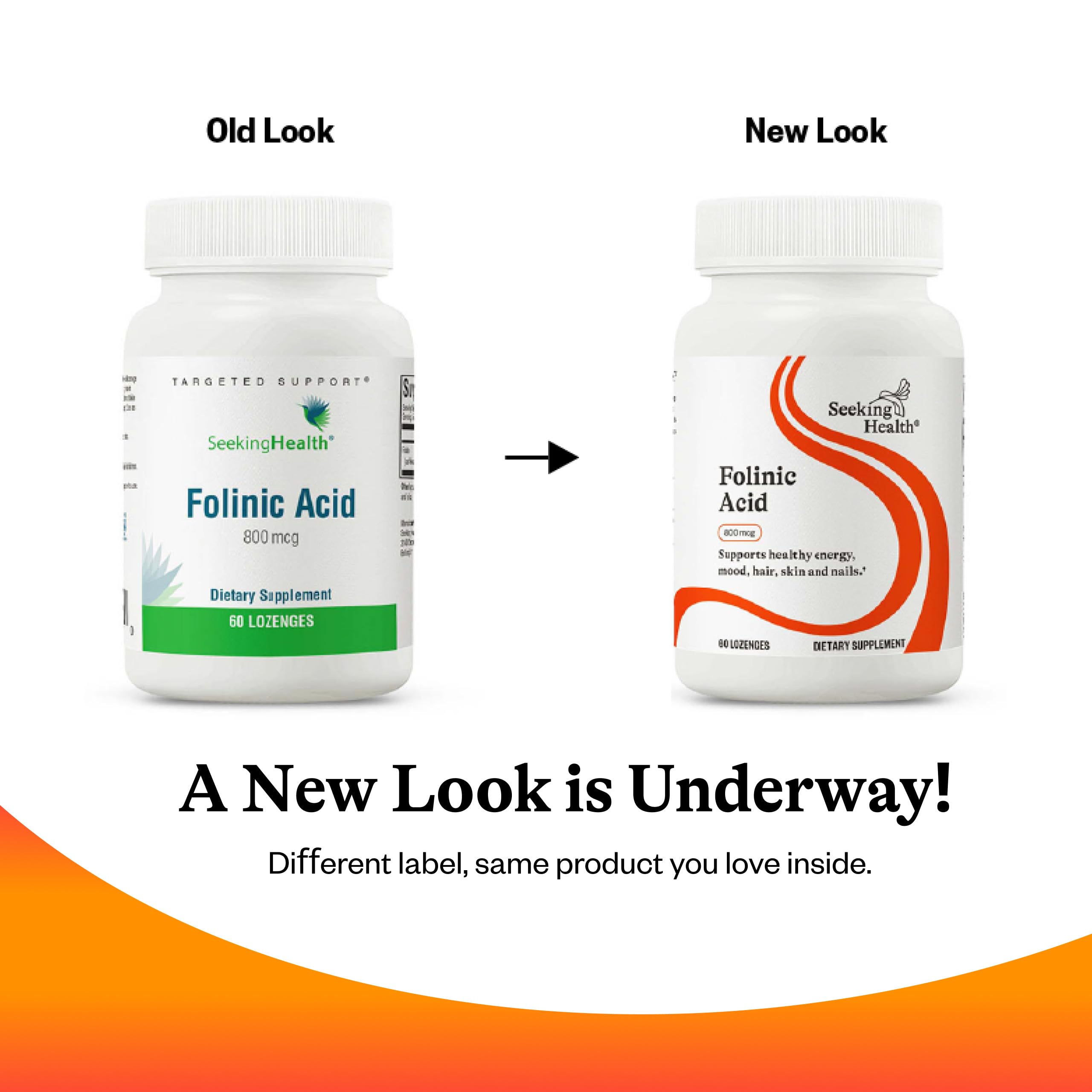 Seeking Health Folinic Acid - Methyl Free - Folinic Acid Supplement Supports Heart Health - Metabolically Active Alternative to Folate - 1360 mcg, 60 Lozenges