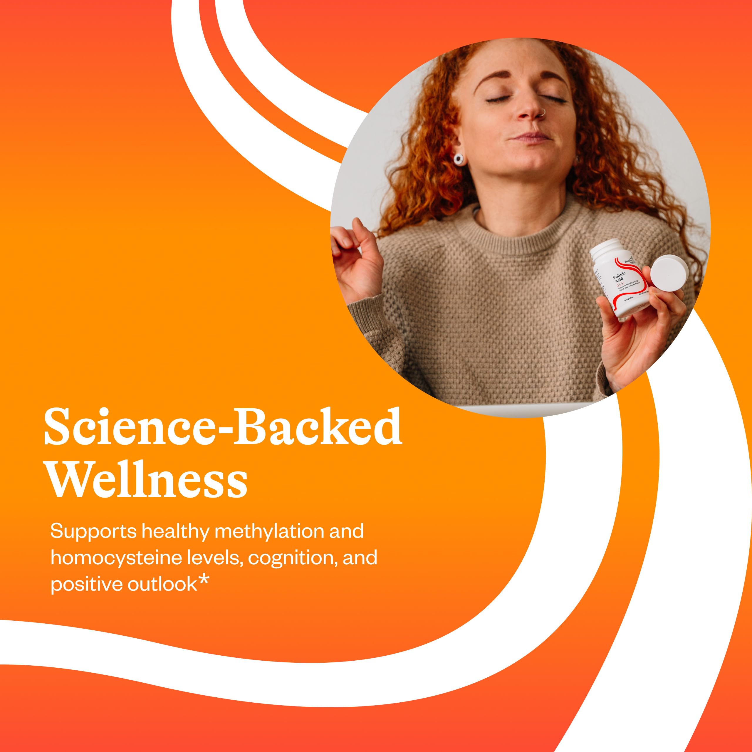 Seeking Health Folinic Acid - Methyl Free - Folinic Acid Supplement Supports Heart Health - Metabolically Active Alternative to Folate - 1360 mcg, 60 Lozenges