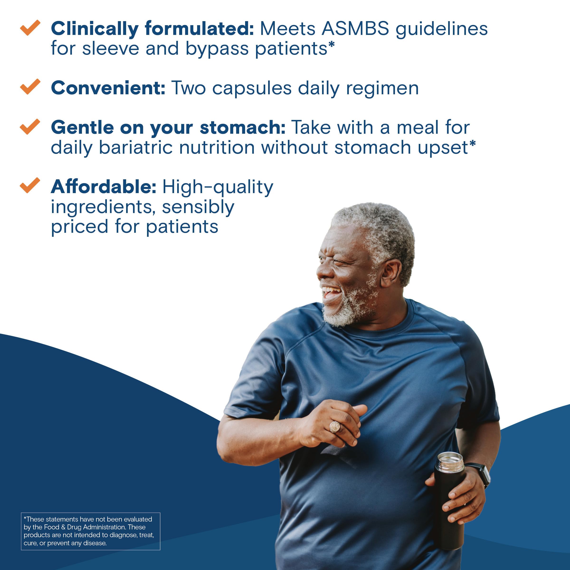 Bariatric Fusion Bariatric Multivitamin Without Iron | Post Bariatric Surgery Patients | Iron Free Bariatric Vitamin for Gastric Bypass and Sleeve Gastrectomy | 60 Capsules | 1 Month Supply