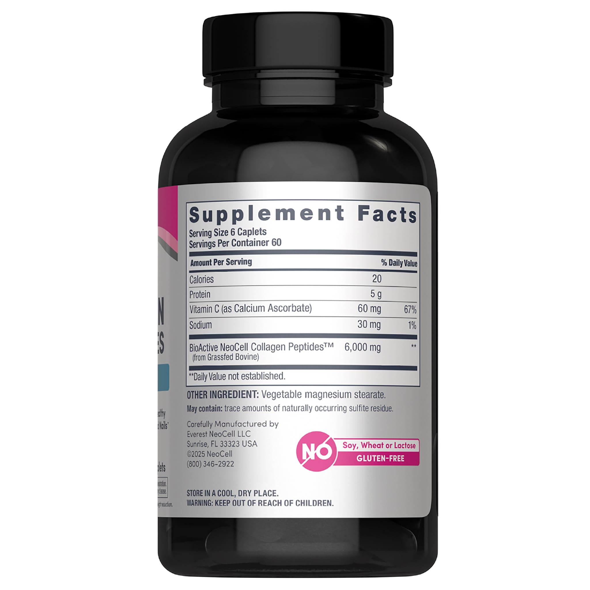 NeoCell Collagen Peptides Pills | 360 Caplets | with Vitamin C | Supplement for Women and Men