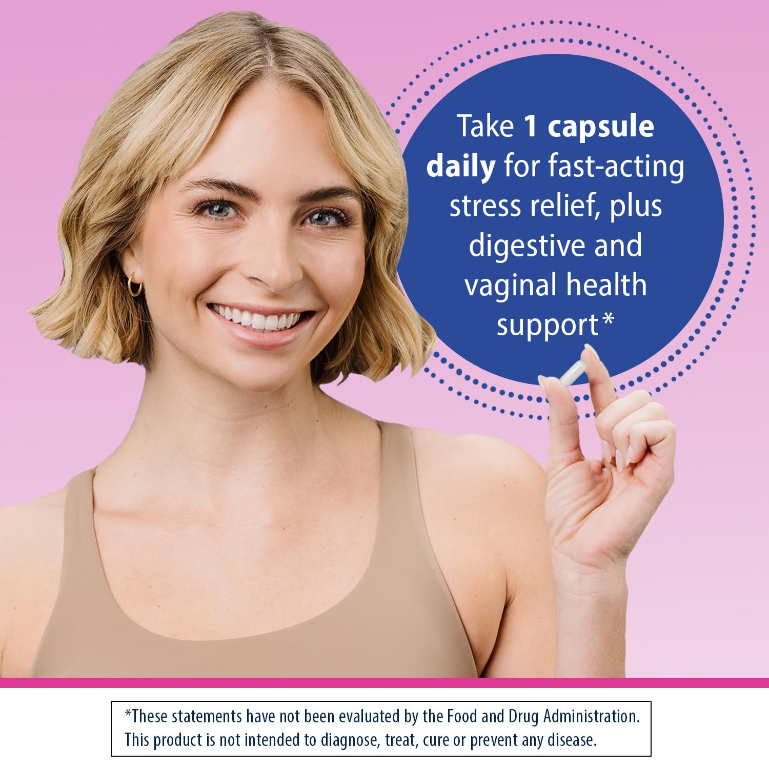 Florastor Probiotics for Women, Digest and De-Stress, Probiotics for Digestive Health, Vaginal Probiotic, and L-Theanine for Mind and Body Wellness, 60 Capsules