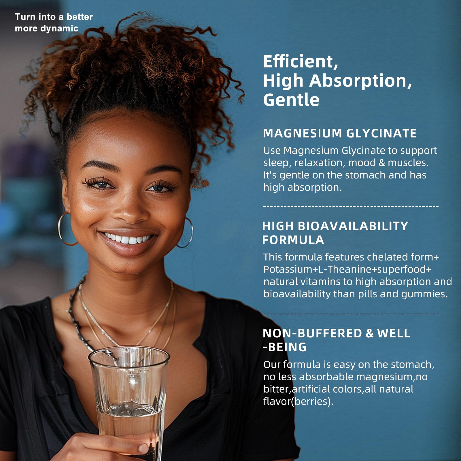 Magnesium Glycinate Liquid Drops with L-Theanine, Ashwagandha & Saffron - Herbal Sleep & Calm Support with Chamomile, Passionflower & Kava - Relaxation, Mood & Nerve Support - Sugar Free - 1 Pack