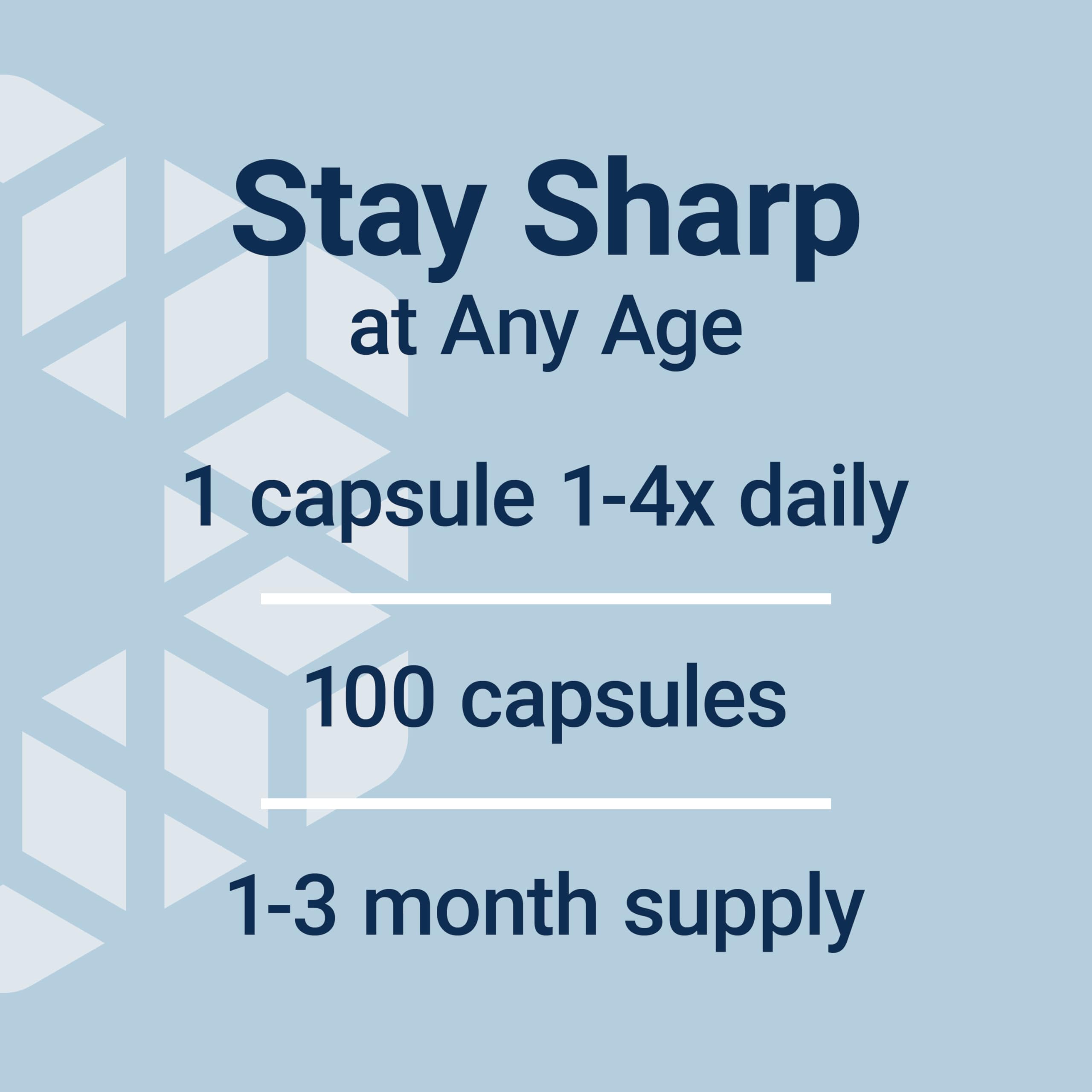 Life Extension Pregnenolone, neurohormone, Promotes Memory Health and Brain Plasticity, Gluten-Free, Non-GMO, 100 Capsules