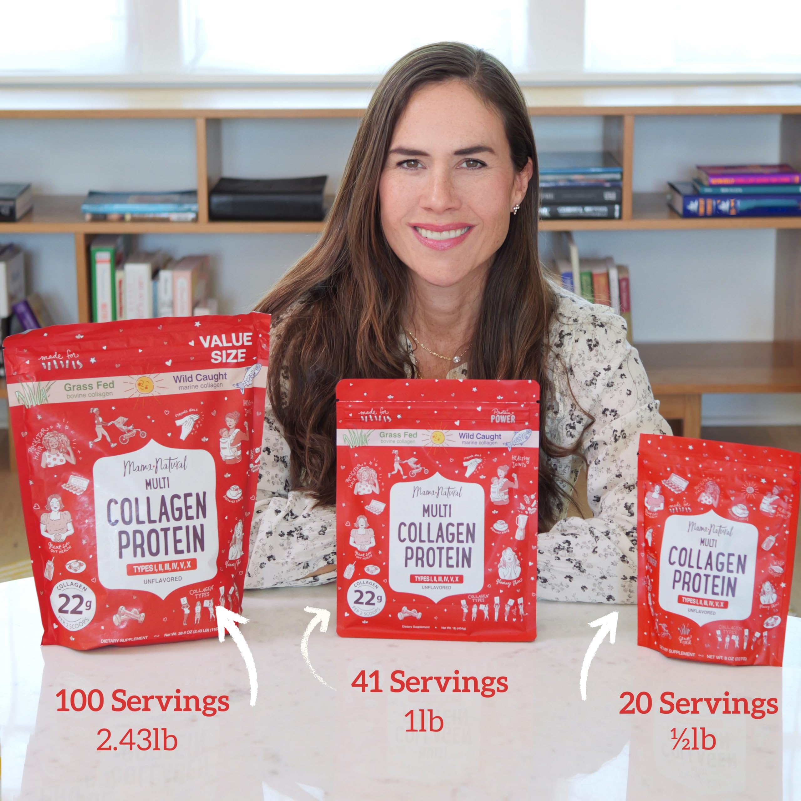 Multi Collagen Protein Powder Type I II III IV V X - Unflavored & Hydrolyzed 16Oz Pure Collagen Peptides Powder - Grass Fed Beef, Wild Fish Marine & USA Eggshell - Whole Body Collagen