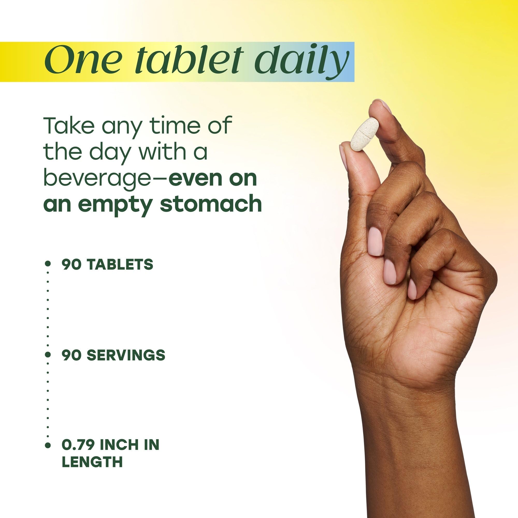 MegaFood Vitamin D3 2000 IU (50 mcg) - Vitamin D Supplements With Real Food, Immune Support, Supports Bones, Teeth & Muscles, Vegetarian, Certified Non-GMO, Kosher – 90 Tablets, 90 Servings