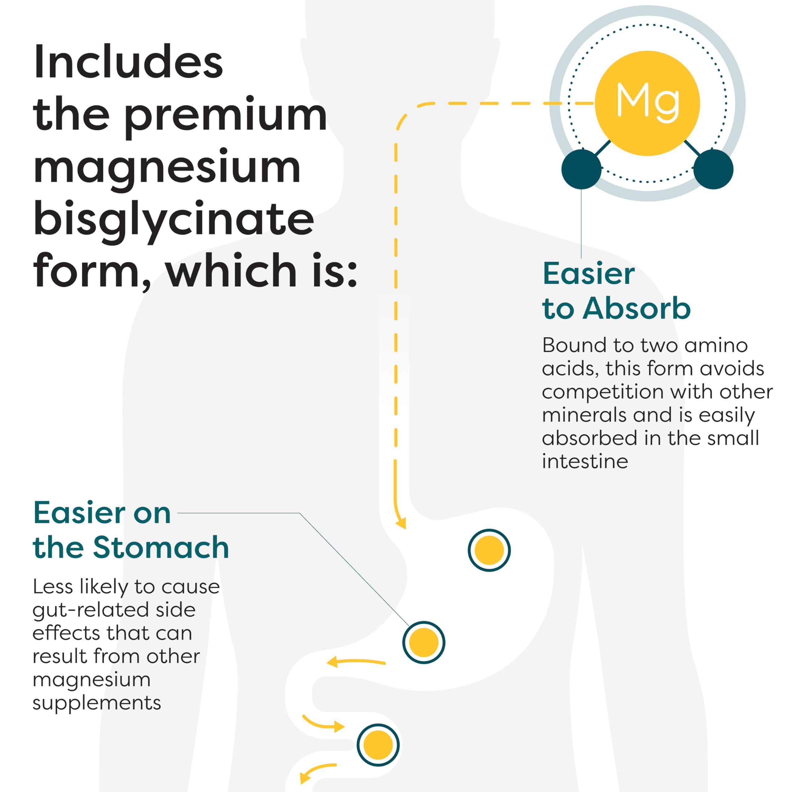 Klaire Labs SFI Health Magnesium Glycinate Complex - Chelated Magnesium Blend for Optimal Absorption - Supports Healthy Bones, Muscles & Energy Levels - Gentle on Digestion (100 Capsules)